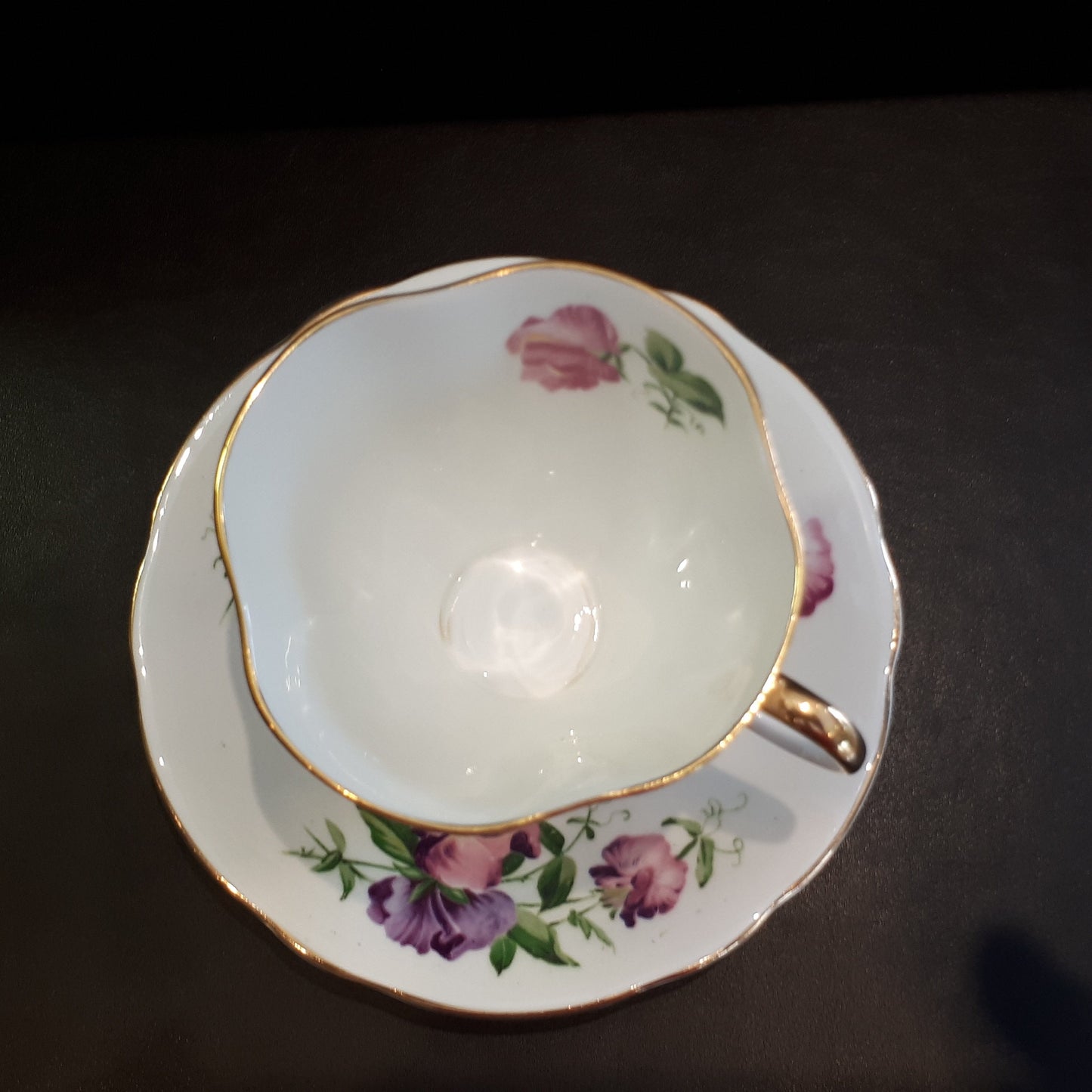 Beautiful Vintage, Windsor, Fine Bone China Floral Teacup And Saucer 397152