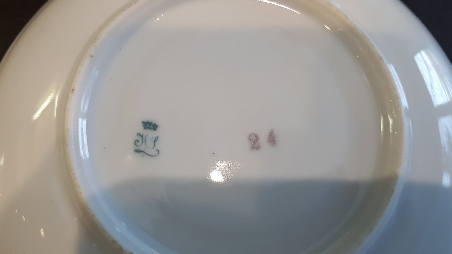 Antique J & G Meakin Newark pattern resembling Vintage Pink teacup and saucer