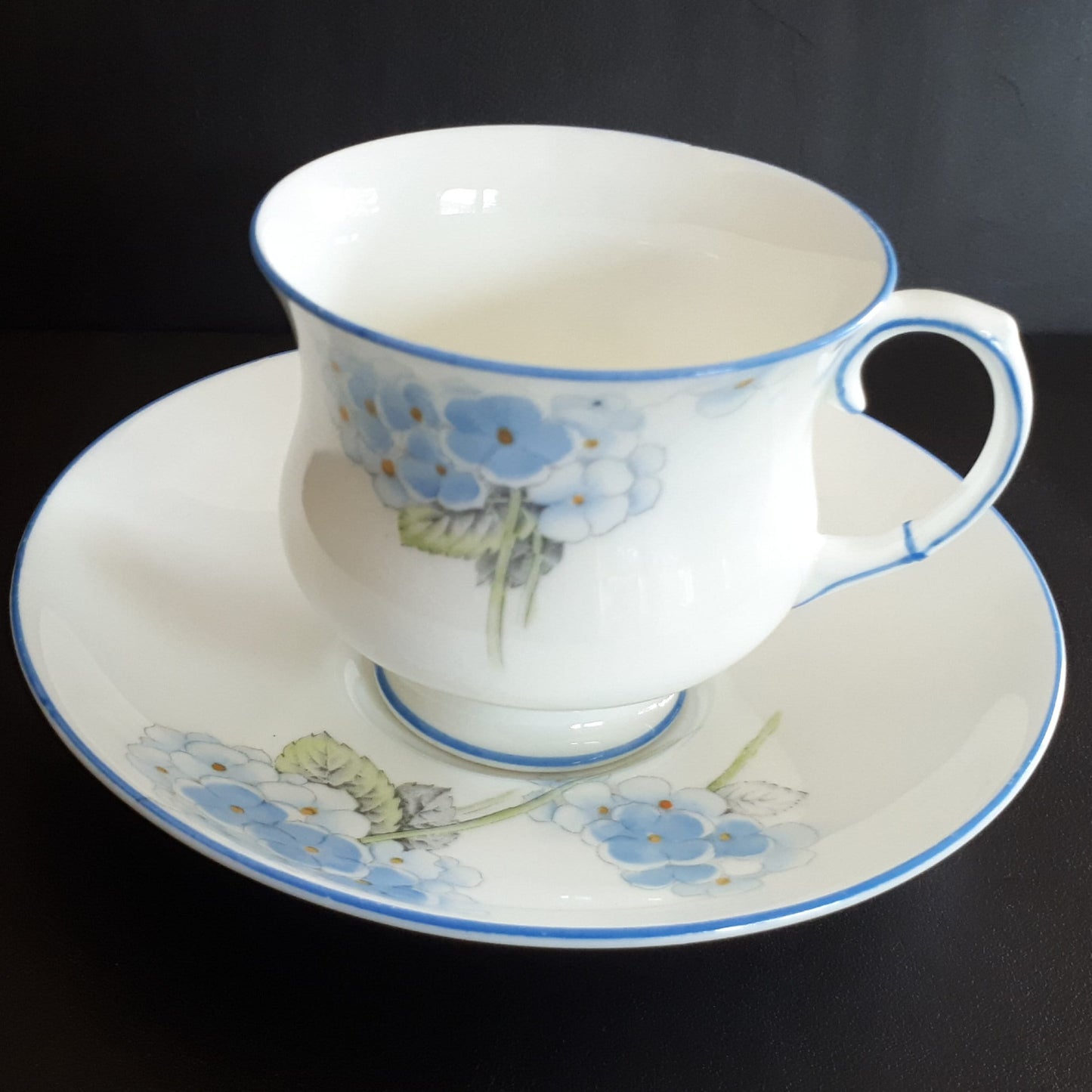 Vintage Beautiful Paragon purple lavender floral fine china teacup & saucer