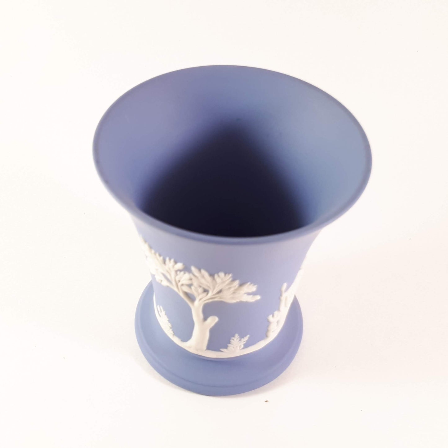 Wedgwood Jasperware Light Blue Trumpet Posey 3.5" 9cm Tall Vase England