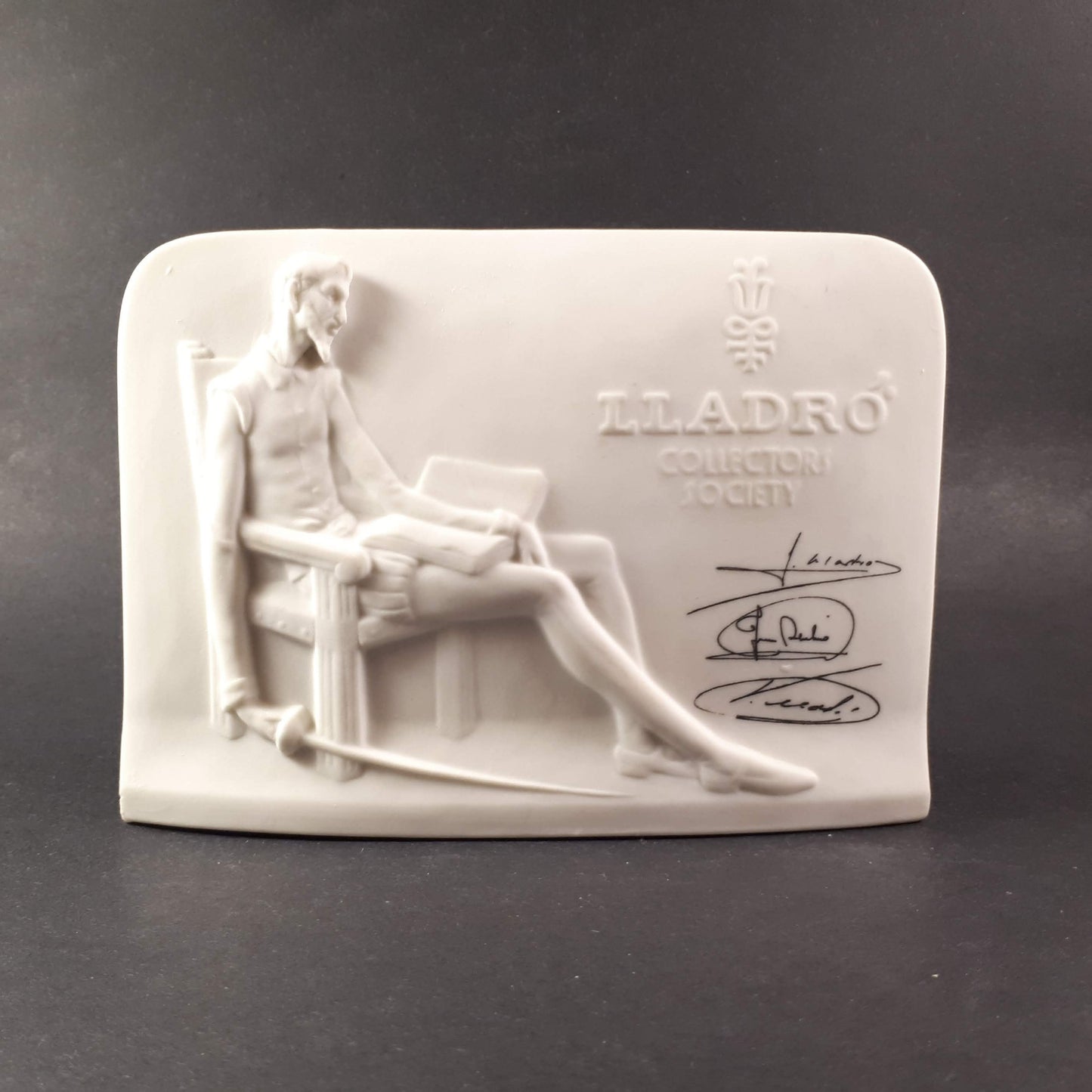 Lladro Collectors Society Porcelain "Don Quixote" Signed Plaque