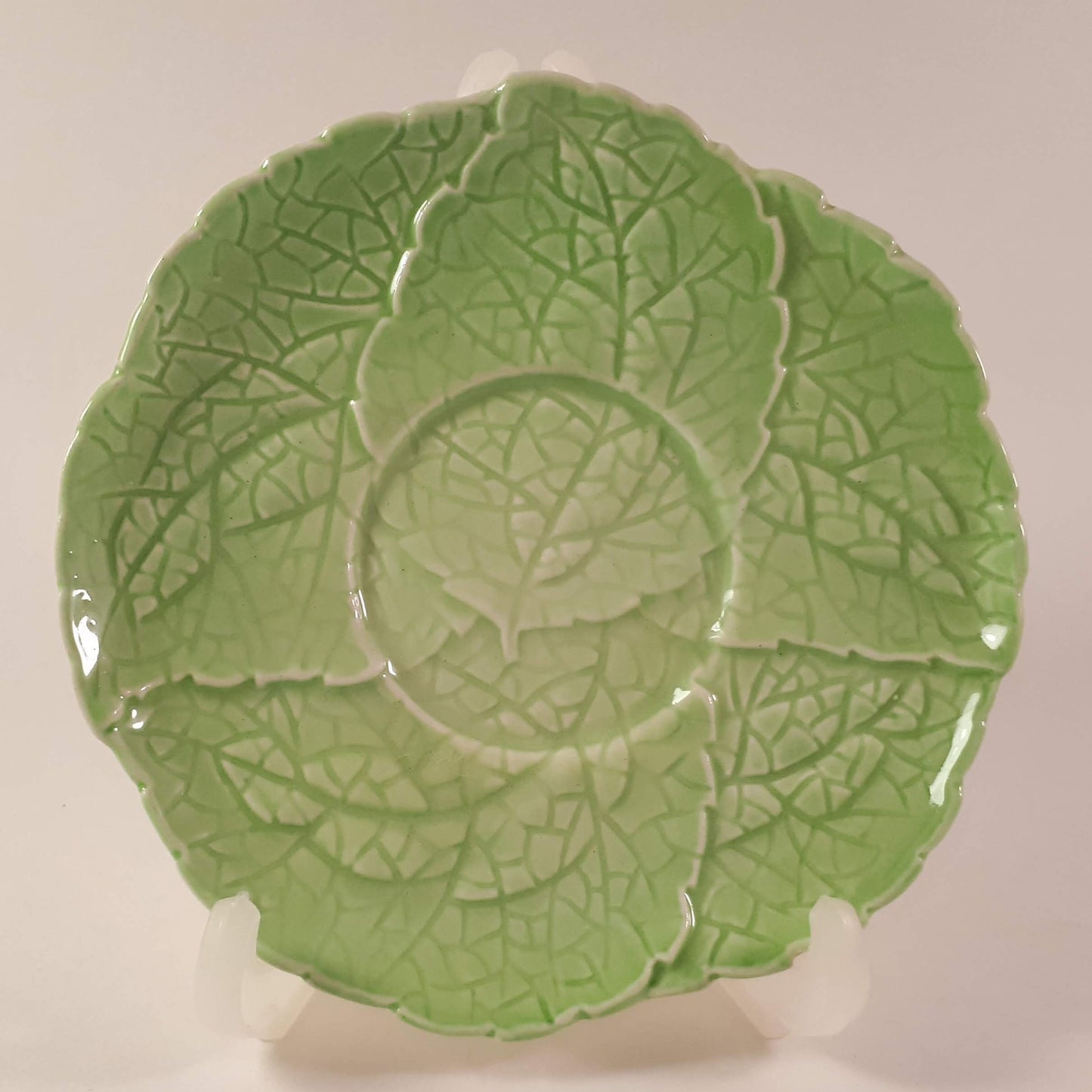 Carlton Ware creamer and saucer, Foxglove Pattern, Green Vintage serving...