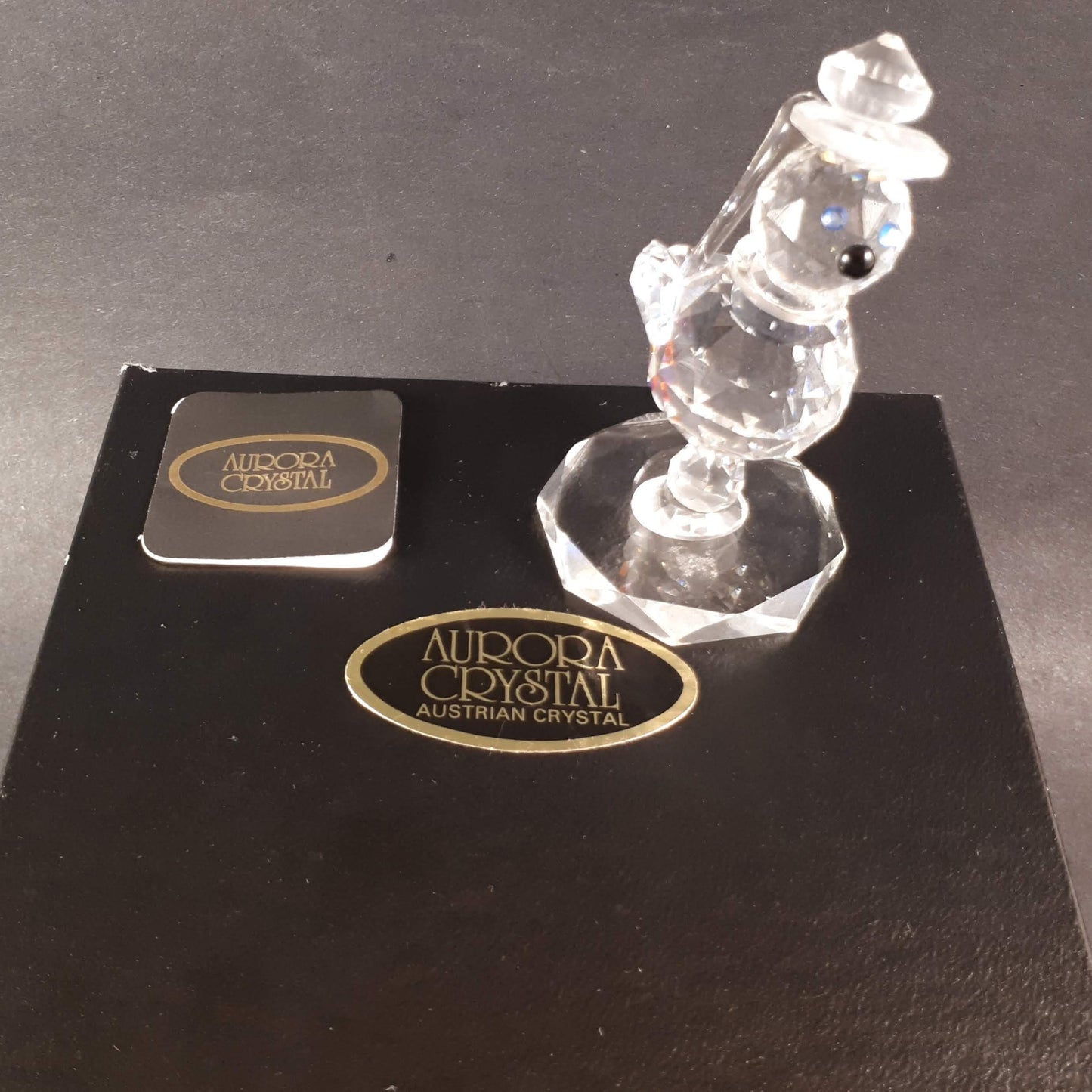 Aurora crystal Finest lead Crystal from Austria Germany Baseball figurine W/B