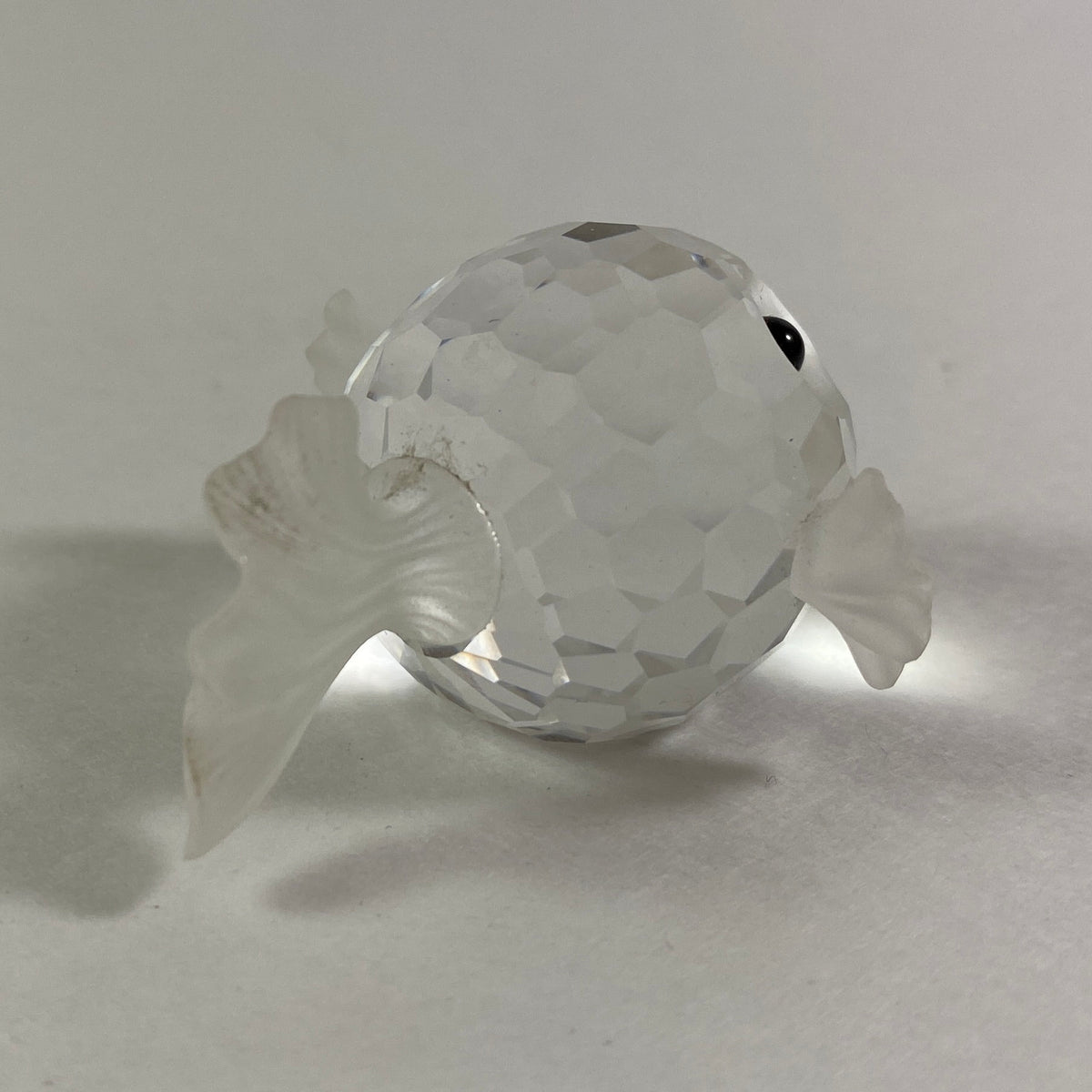 RARE Retired Swarovski Crystal Blow fish Puffer fish Small figurine with Box & CoA