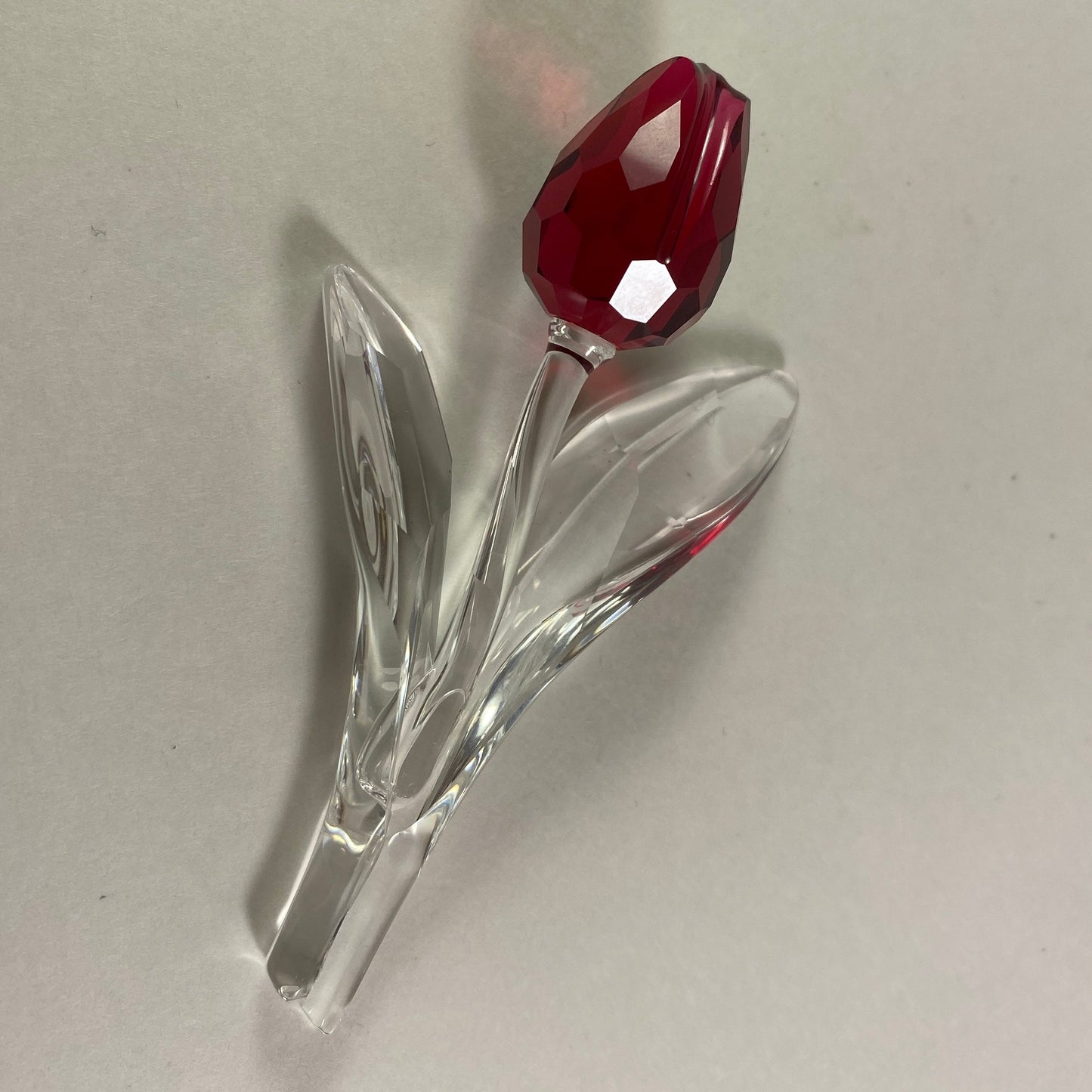 Swarovski Crystal Red Tulip 3.5 " inches Renewal Gift Valentine Gift