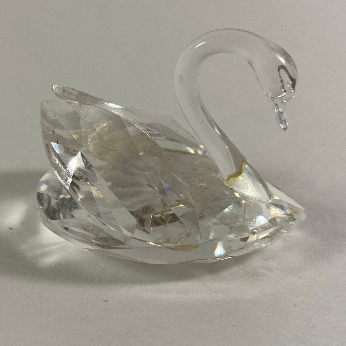 Vintage Swarovski Crystal Swan Figurine, Feathered Friends Collection