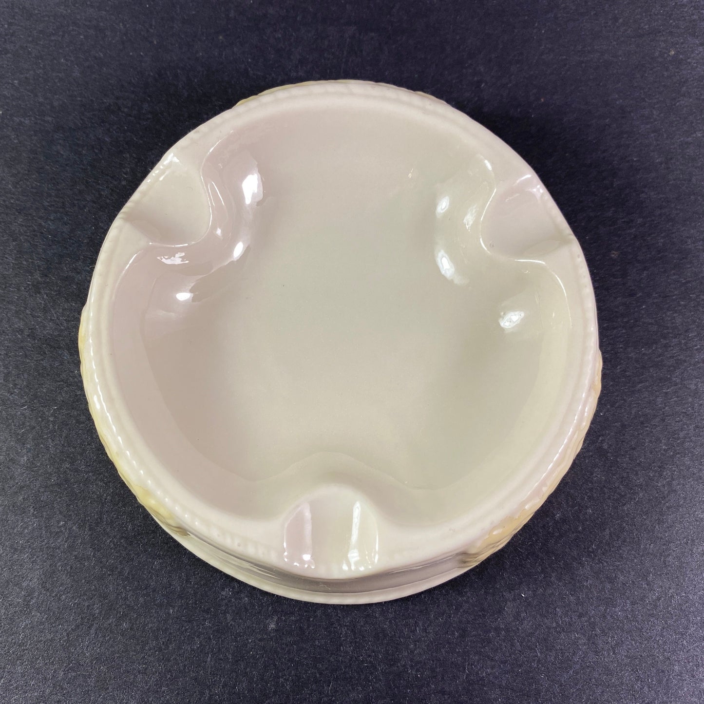 Vintage Belleek basket weave design Ashtray