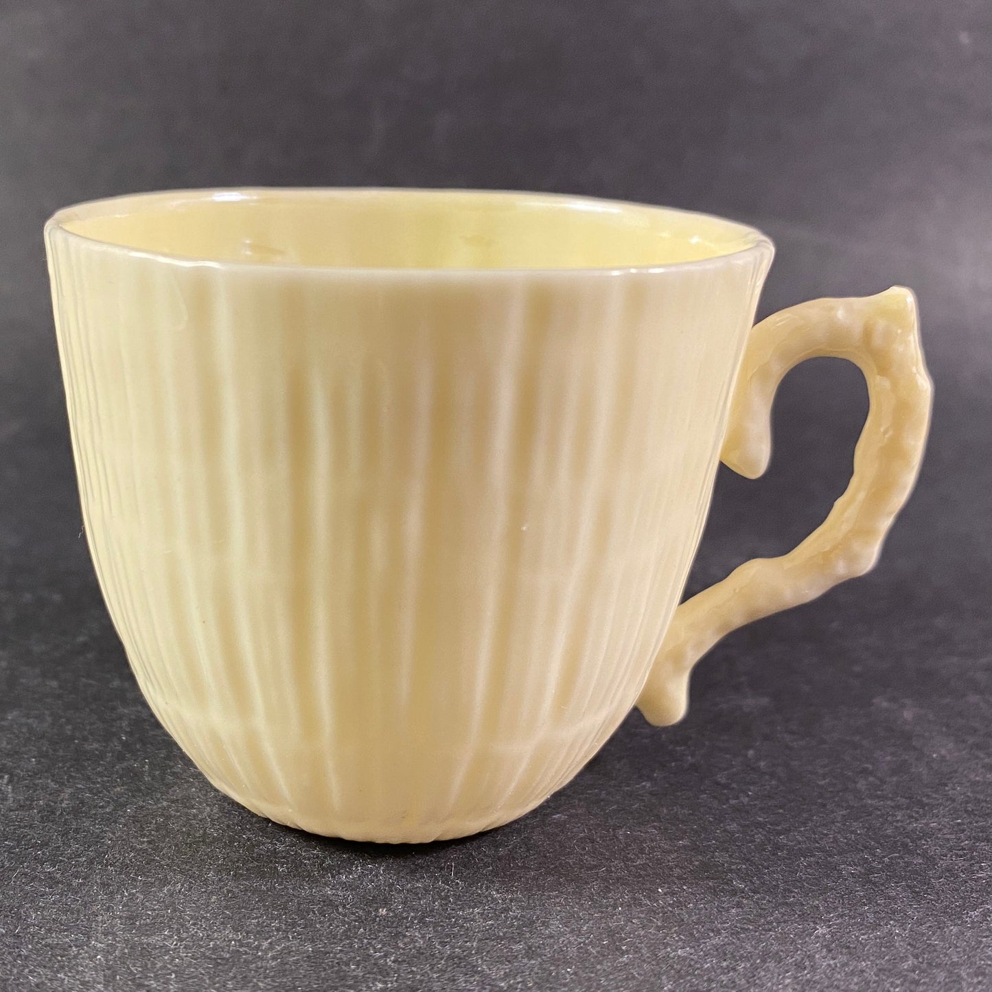 Vintage Belleek Set of 2 demitasse cup & small Pin Dish with Shamrock design
