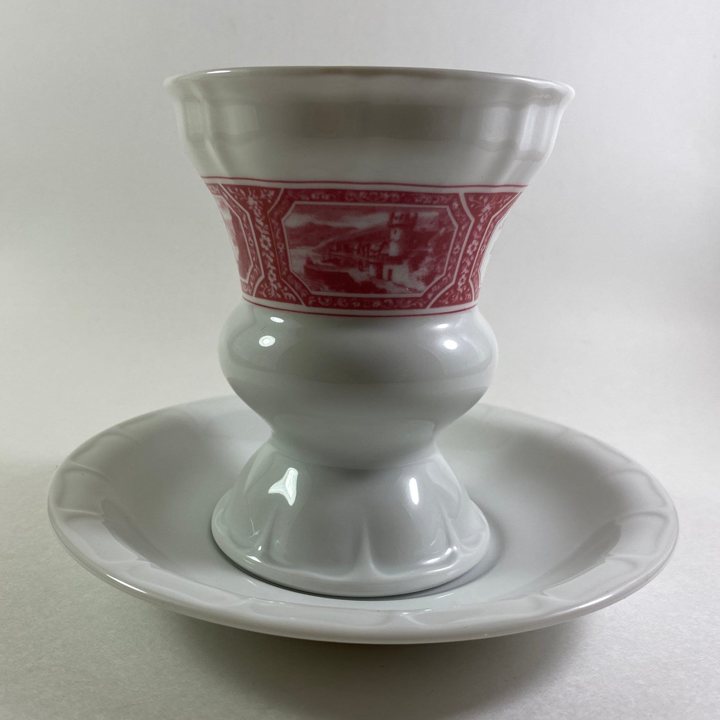 Villeroy Boch Coffee Cup Sets Ceramic Red White Heinrich Porcelain Germany -6 available