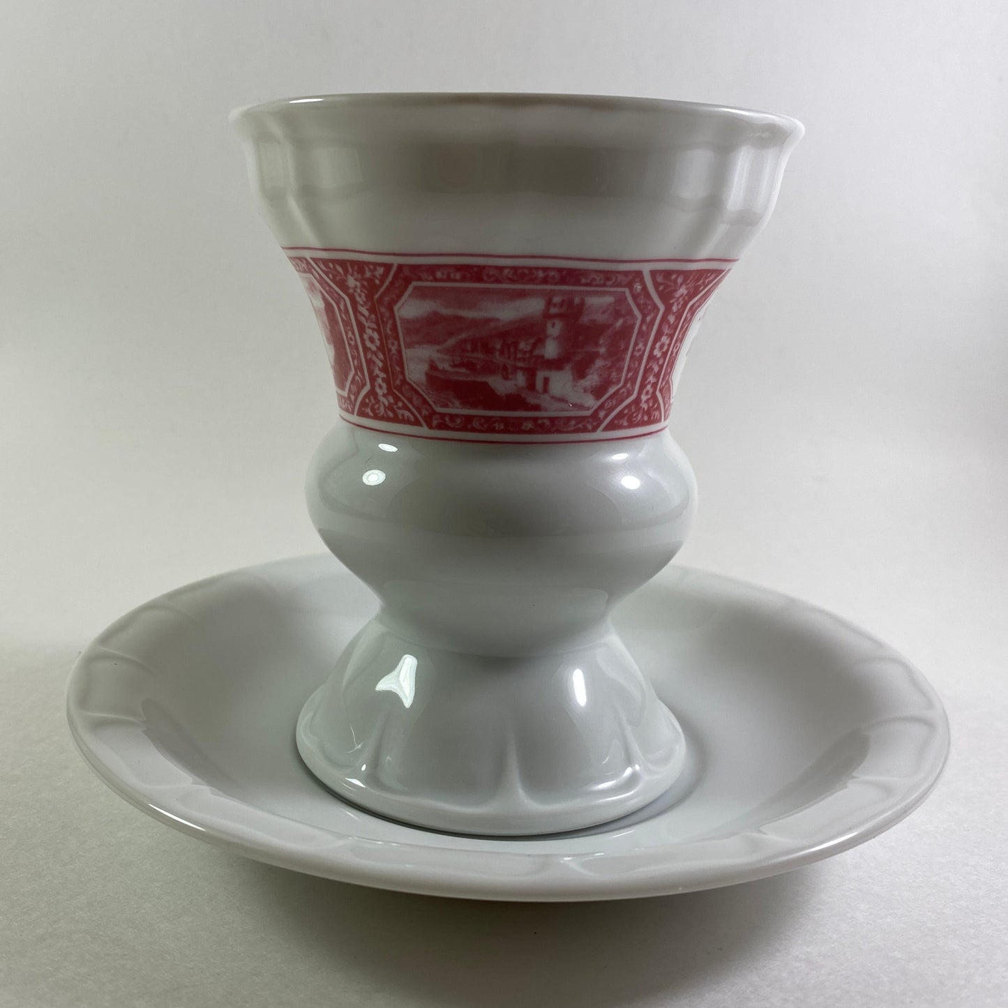 Villeroy Boch Coffee Cup Sets Ceramic Red White Heinrich Porcelain Germany -6 available