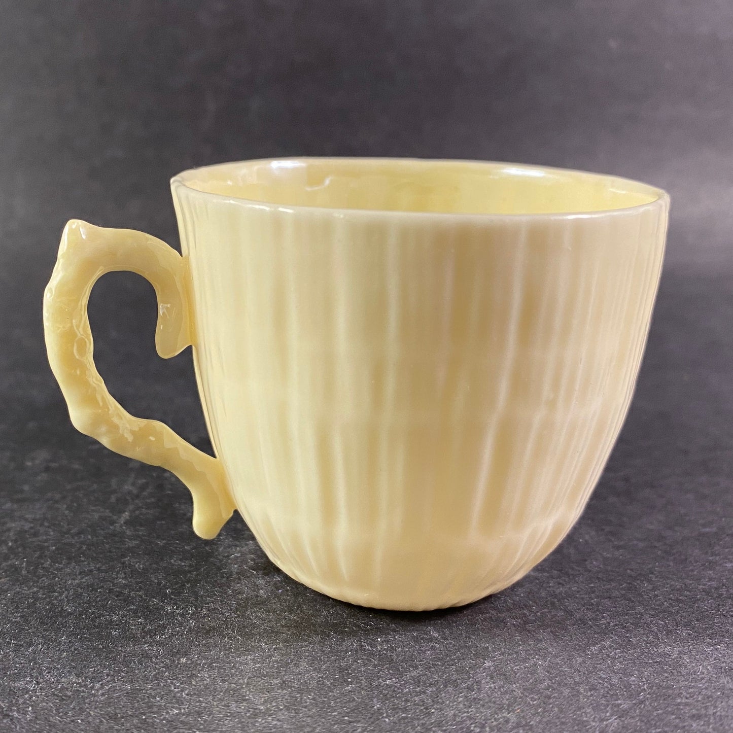 Vintage Belleek Set of 2 demitasse cup & small Pin Dish with Shamrock design