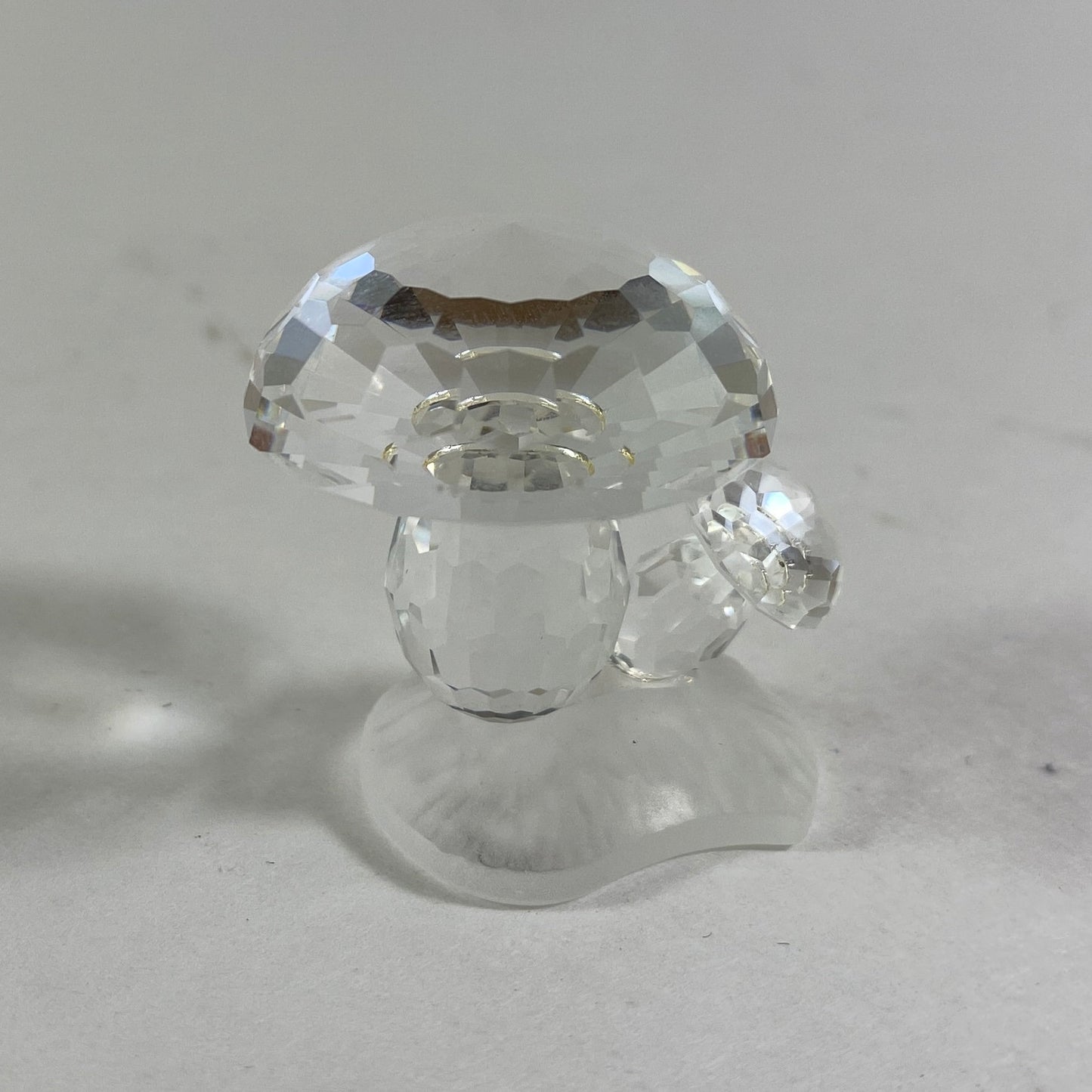 1996 Vintage Swarovski silver Crystal Mushrooms toad stool with box and CoA