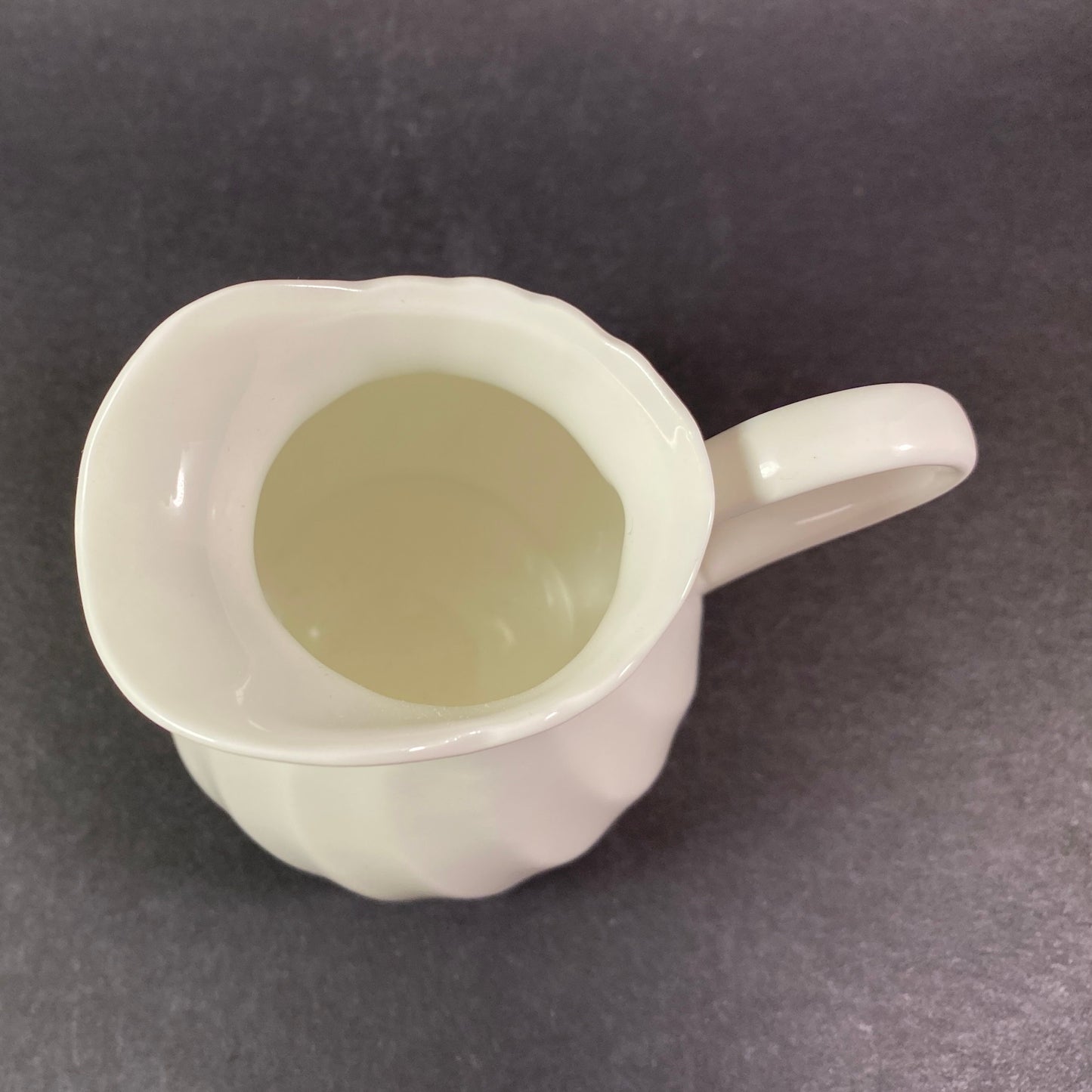 Vintage Wedgwood Candlelight Creamer in white and swirl pattern