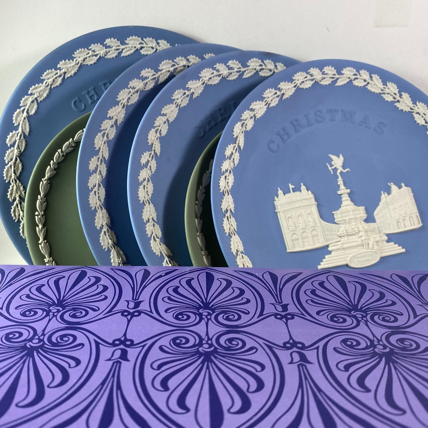 Vintage wedgwood Christmas plates and mother's day plates