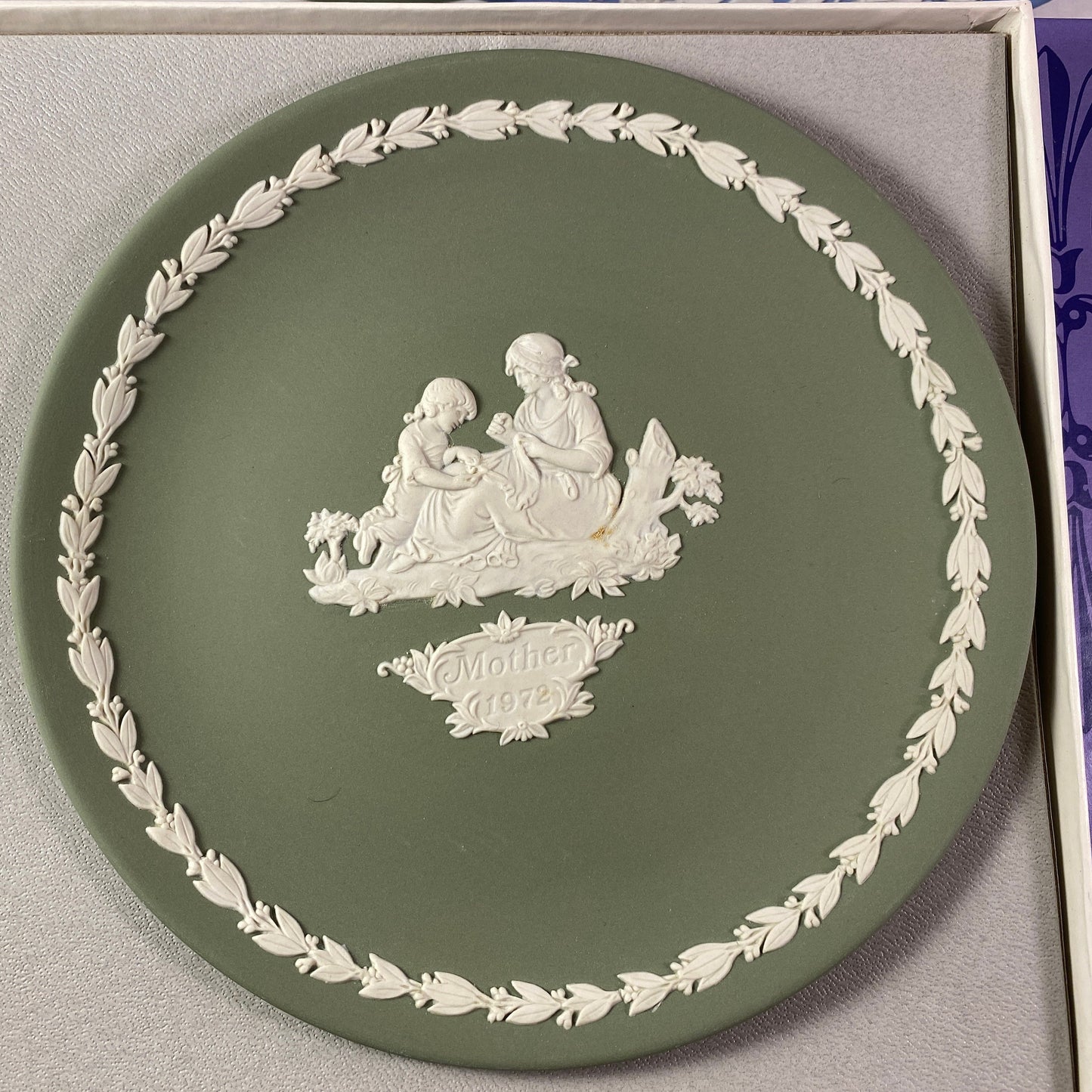 Vintage wedgwood Christmas plates and mother's day plates