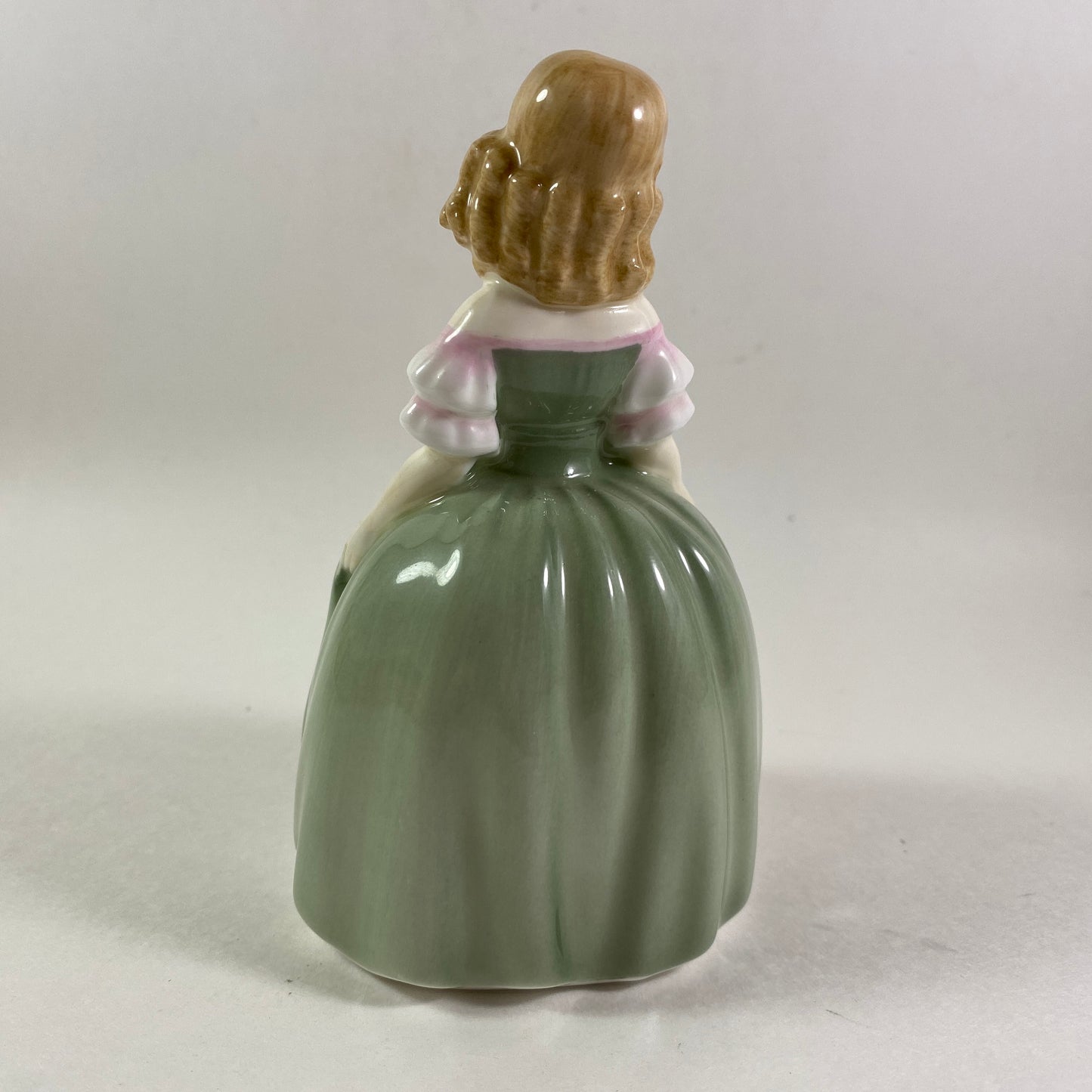 Royal Doulton Penny Figurine HN2338 COPR1967 Girl in Green & Pink Dress