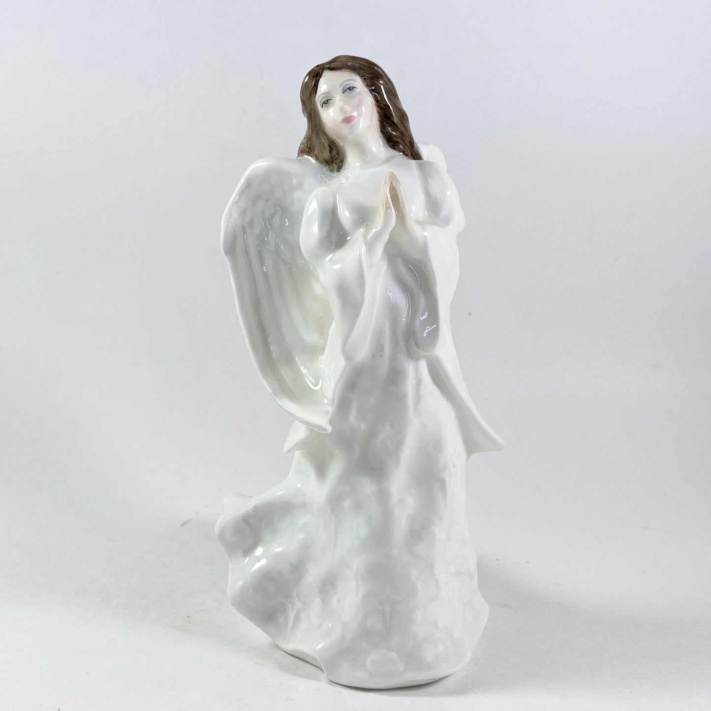 Vintage Royal Doulton 1996 White Porcelain Praying Angel Figurine HN 3733