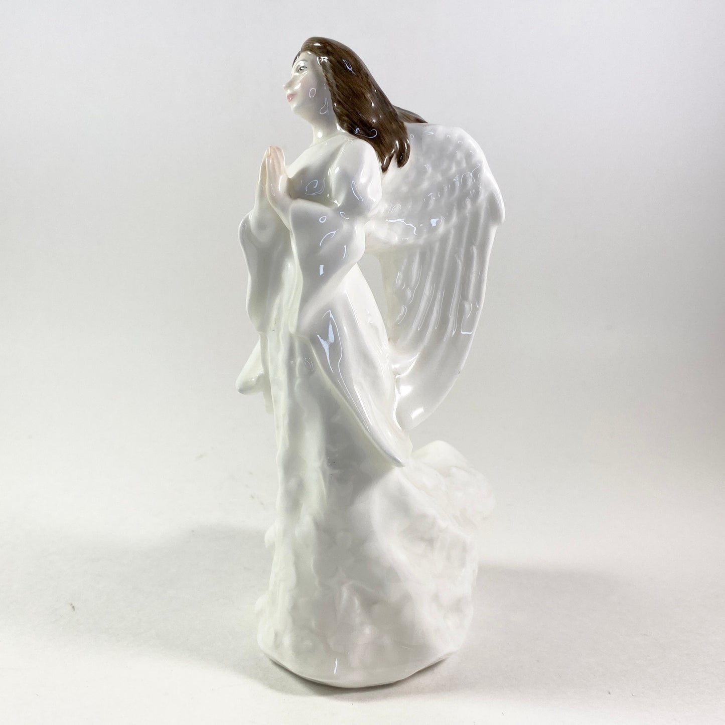 Vintage Royal Doulton 1996 White Porcelain Praying Angel Figurine HN 3733