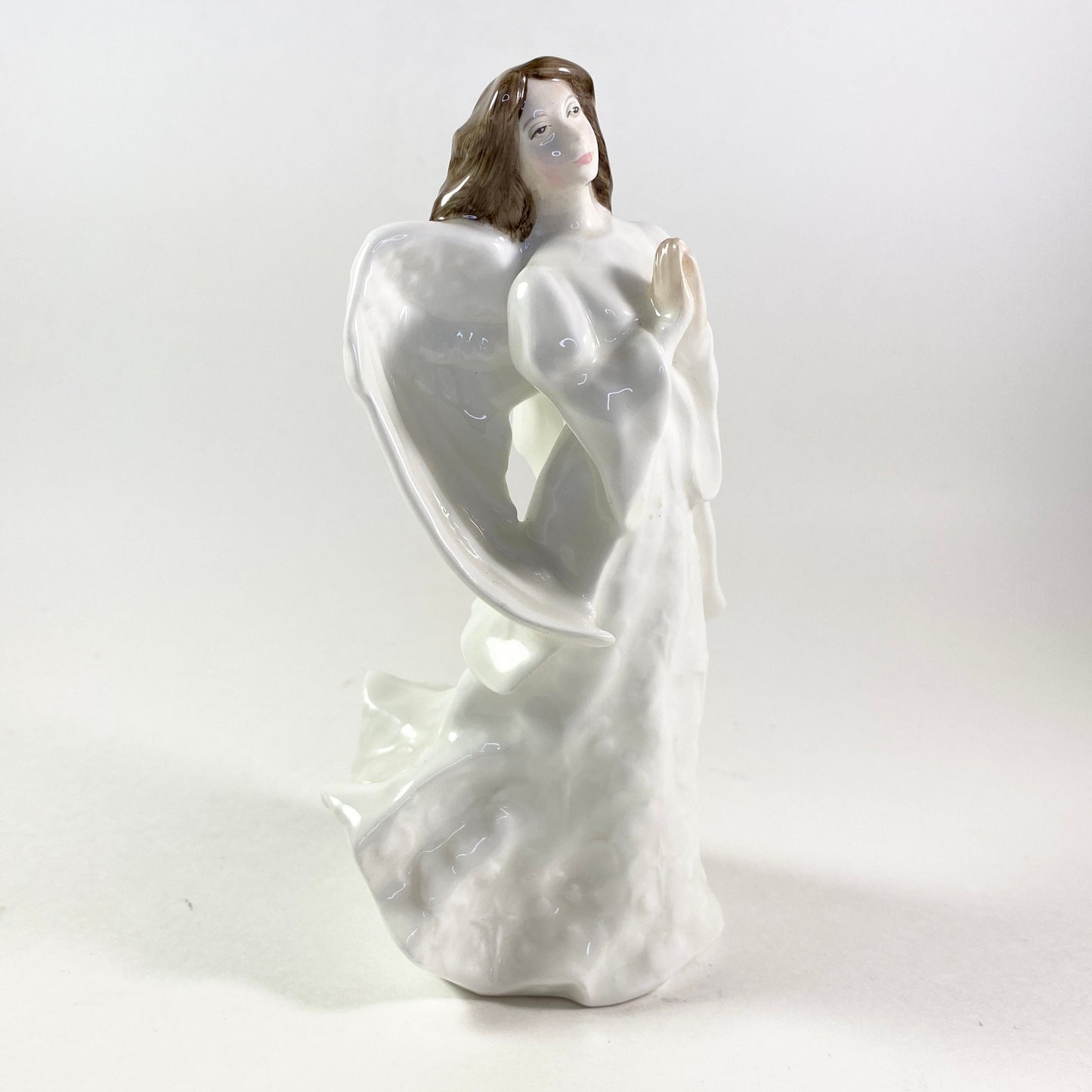 Vintage Royal Doulton 1996 White Porcelain Praying Angel Figurine HN 3733