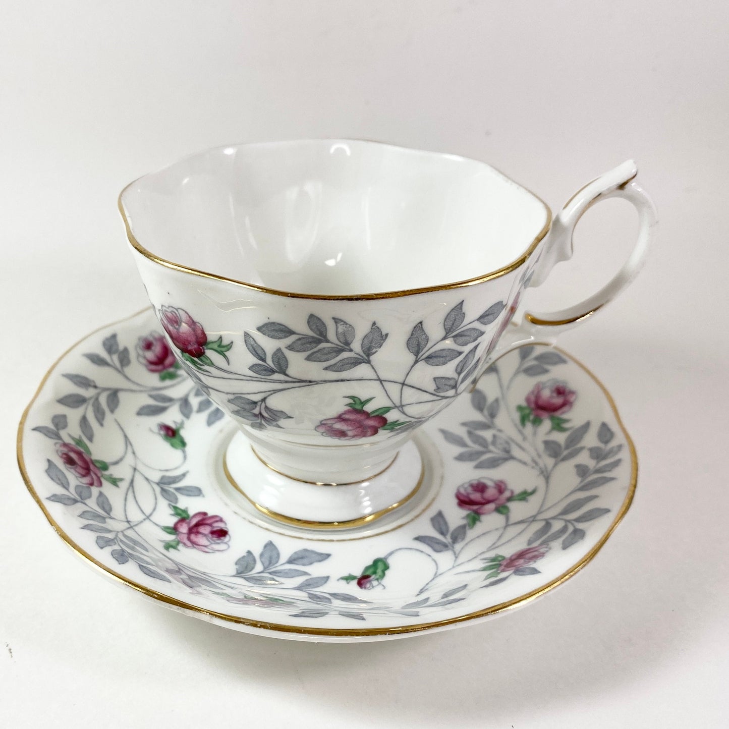 Vintage Royal Albert England Bone China Conway Pink Roses Cup and Saucer Set