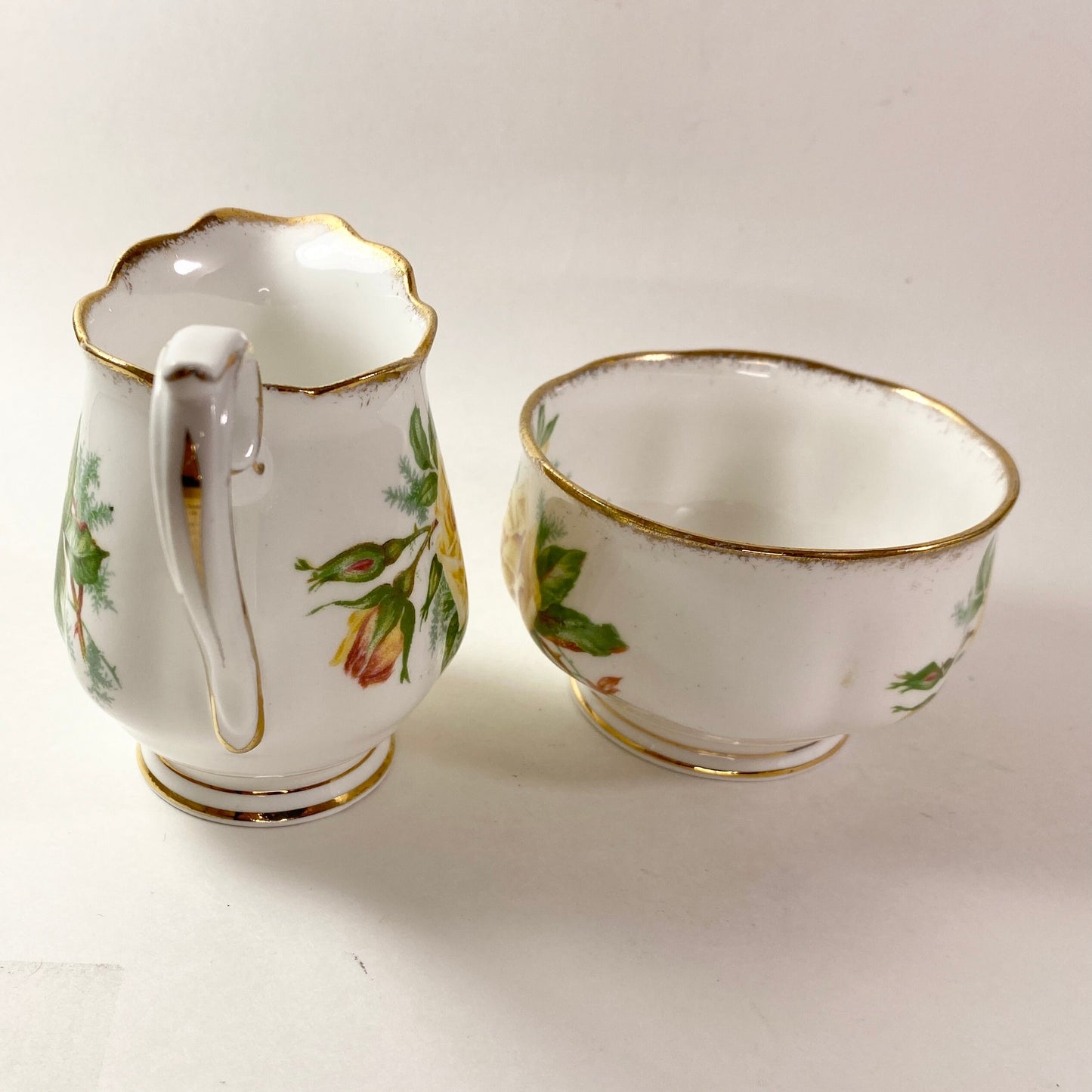 Royal Albert Bone China "Tea Rose" Creamer and Sugar Bowl