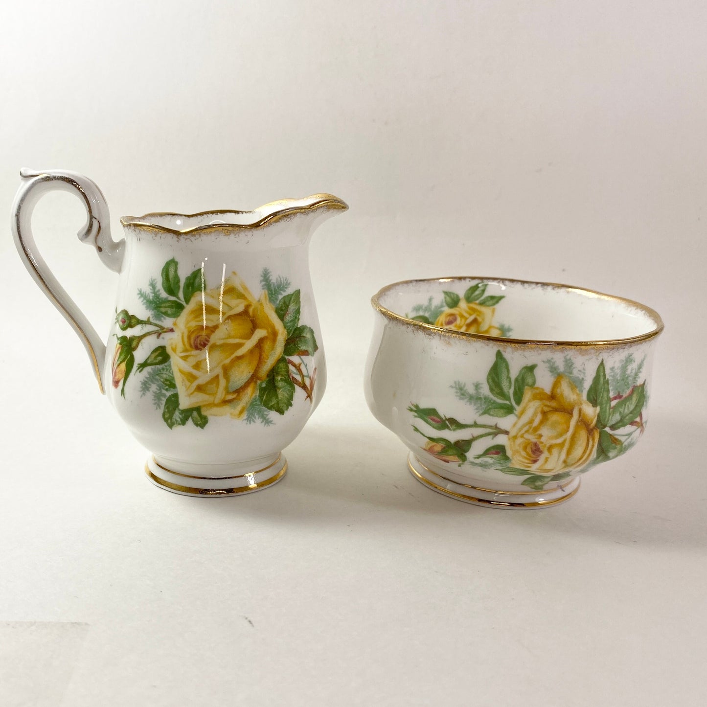 Royal Albert Bone China "Tea Rose" Creamer and Sugar Bowl
