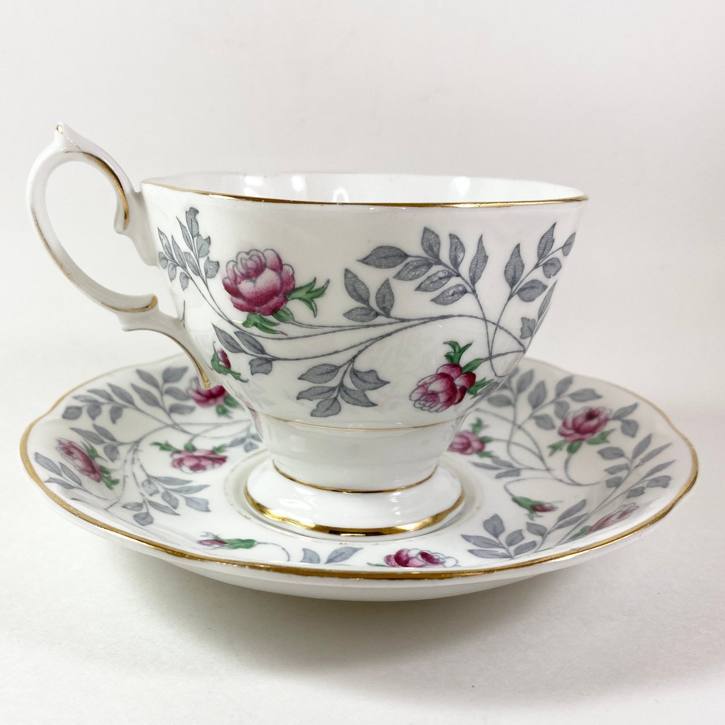 Vintage Royal Albert England Bone China Conway Pink Roses Cup and Saucer Set