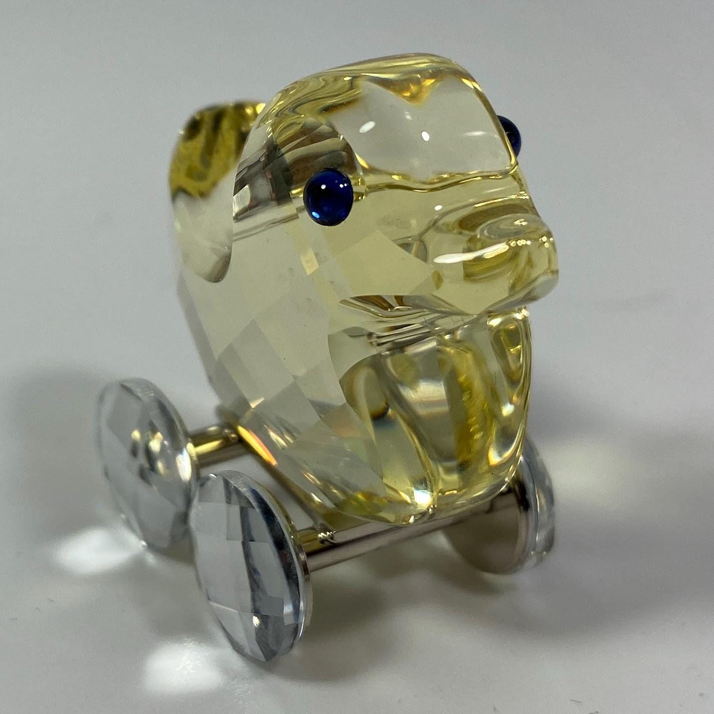 RARE Swarovski Crystal Lucy The Duck Rolling On Wheels Yellow #657107 Retired