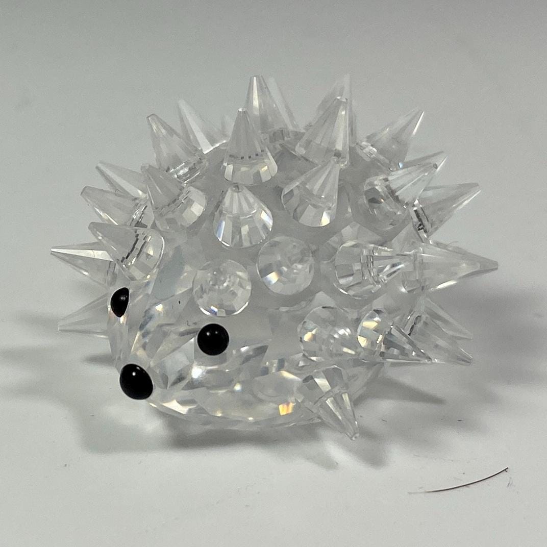 Authentic SWAROVSKI Austrian Crystal HEDGEHOG in Original Box & CoA