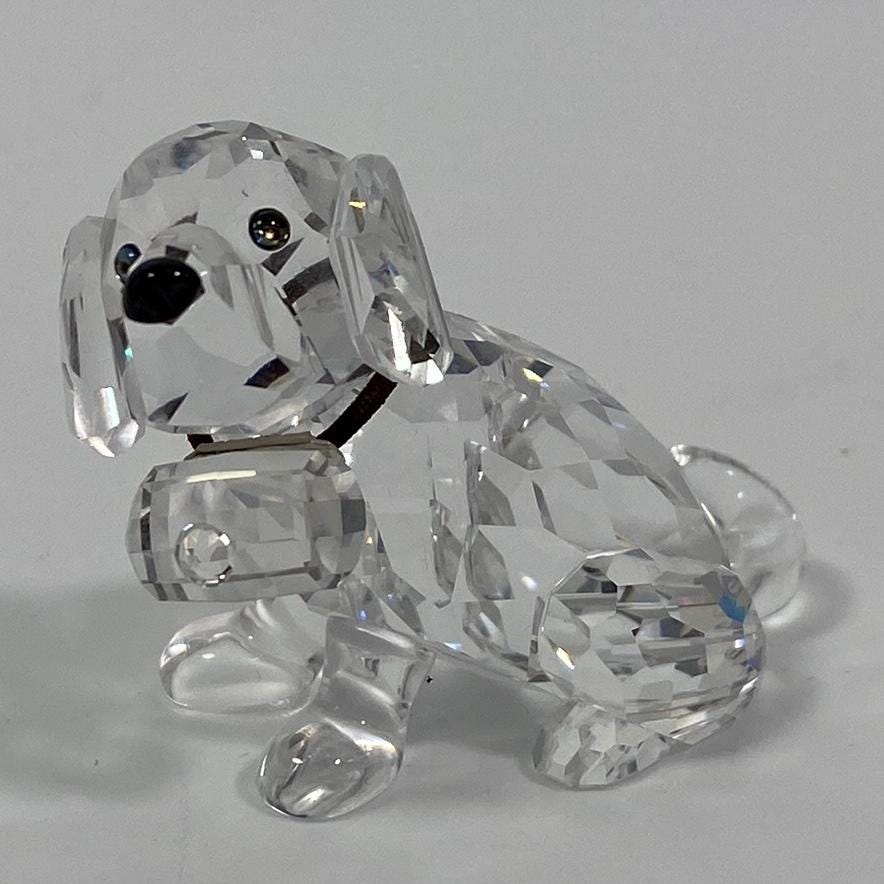 Swarovski Crystal Figurine, St Bernard Puppy # 201111 pets corner Box & CoA