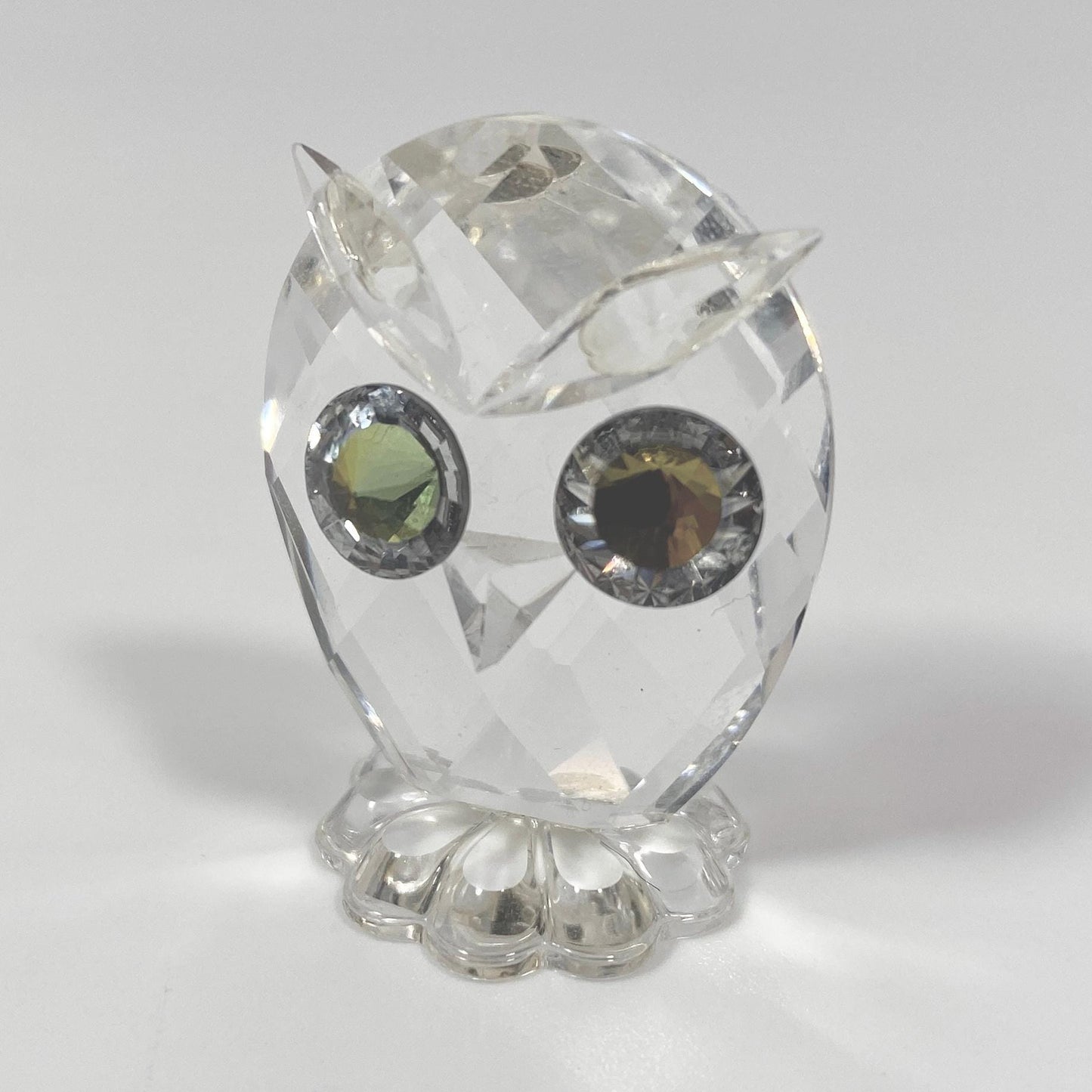 Swarovski Crystal Small Figurine Owl w Multicolor Eyes # 7654NR38 with box