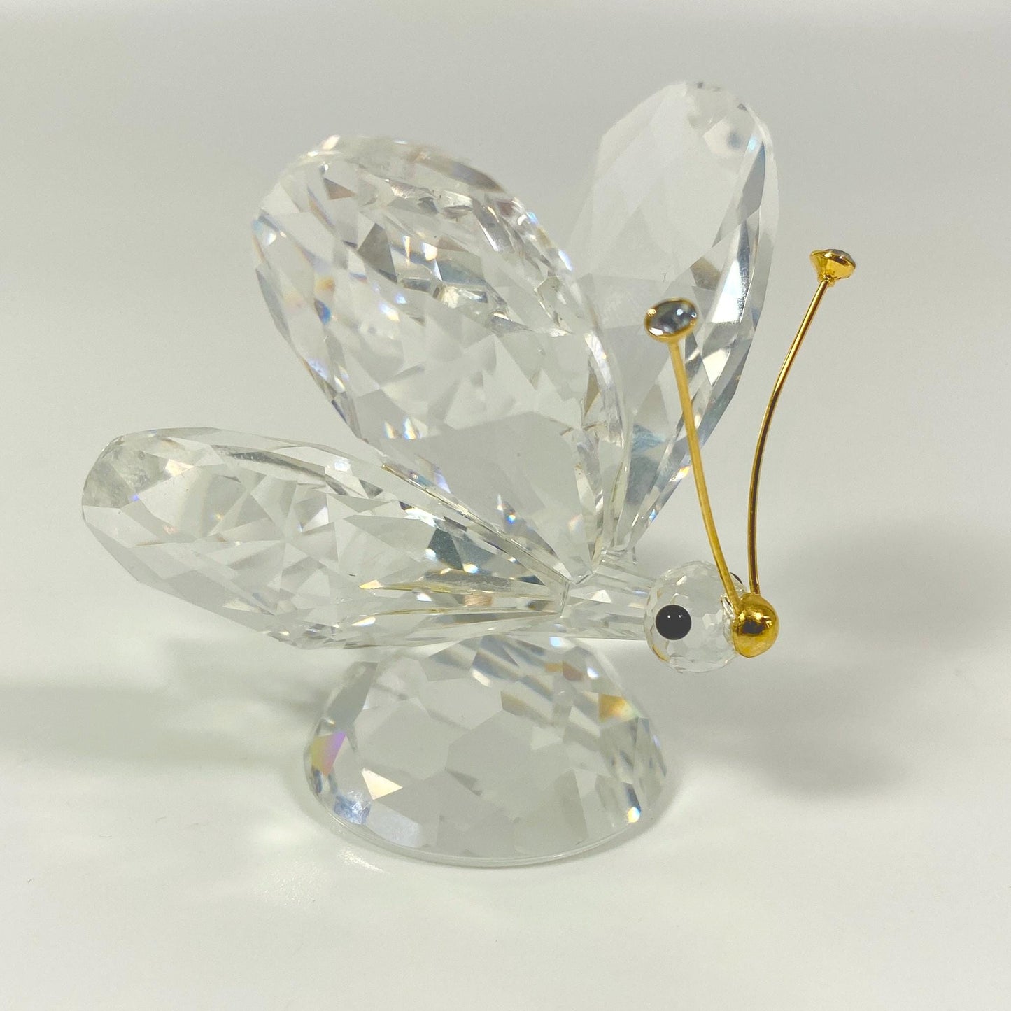 Swarovski large Butterfly figurine with golden antenna with box