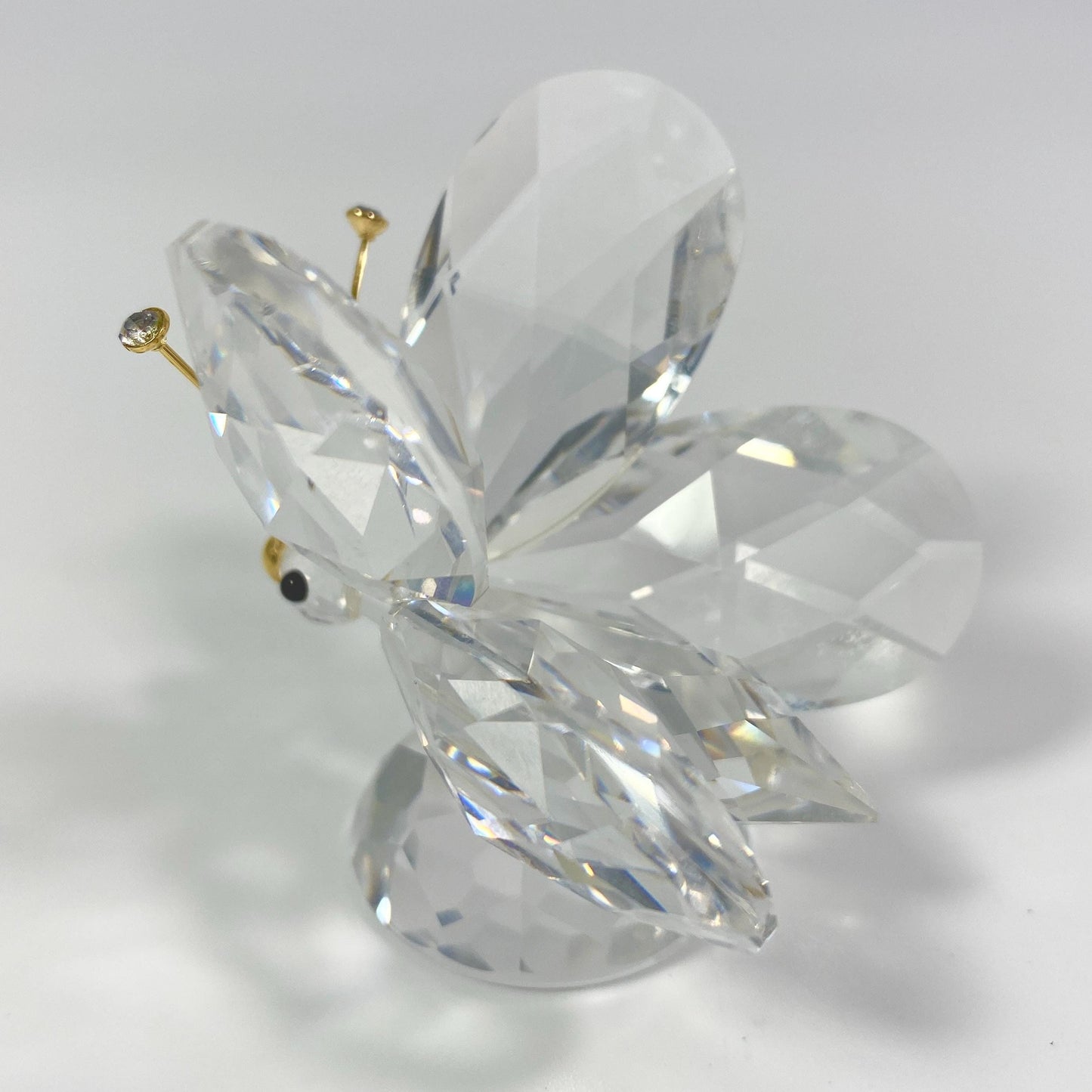 Swarovski large Butterfly figurine with golden antenna with box