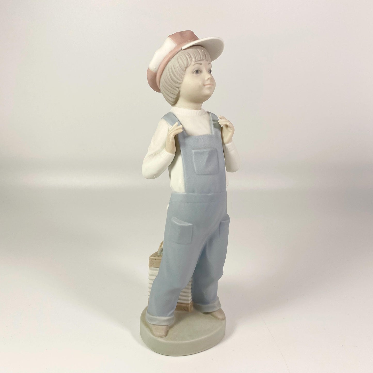 Retired Lladro BOY FROM MADRID Overalls & Accordian #4898 Figurine-Minor Chip