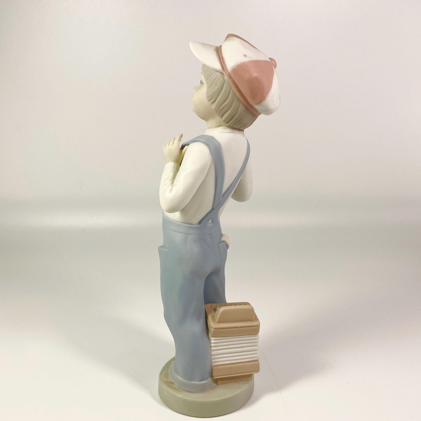 Retired Lladro BOY FROM MADRID Overalls & Accordian #4898 Figurine-Minor Chip
