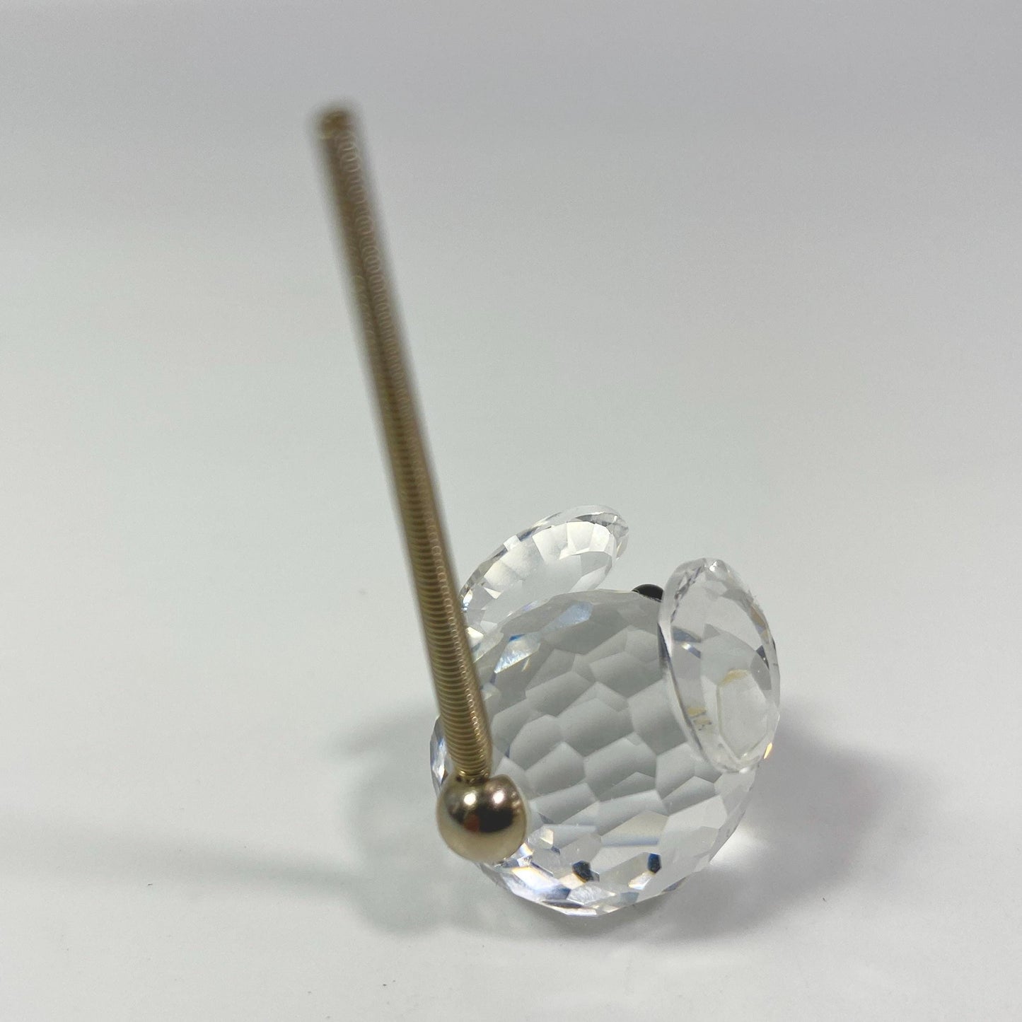 Swarovski Crystal Mouse with Wire Spring Tail Mini Figurine with original Box