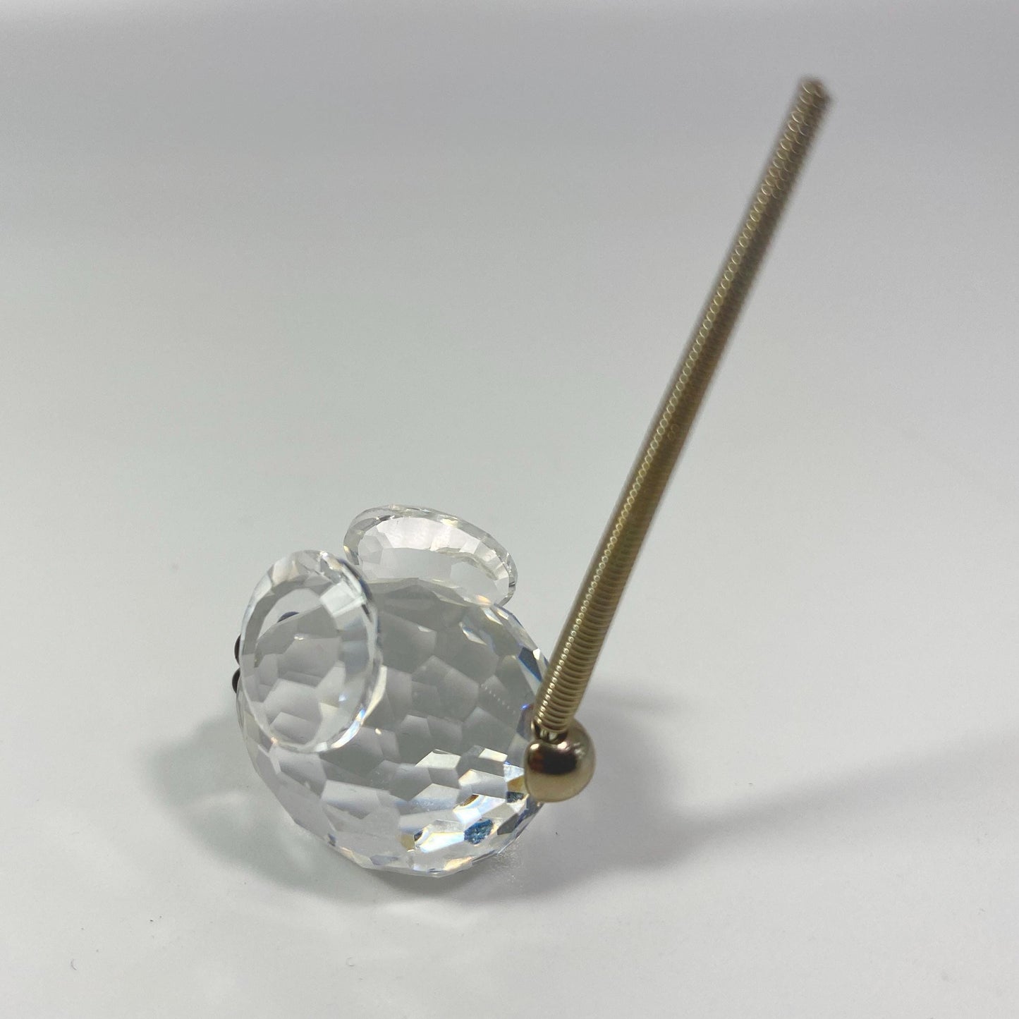 Swarovski Crystal Mouse with Wire Spring Tail Mini Figurine with original Box