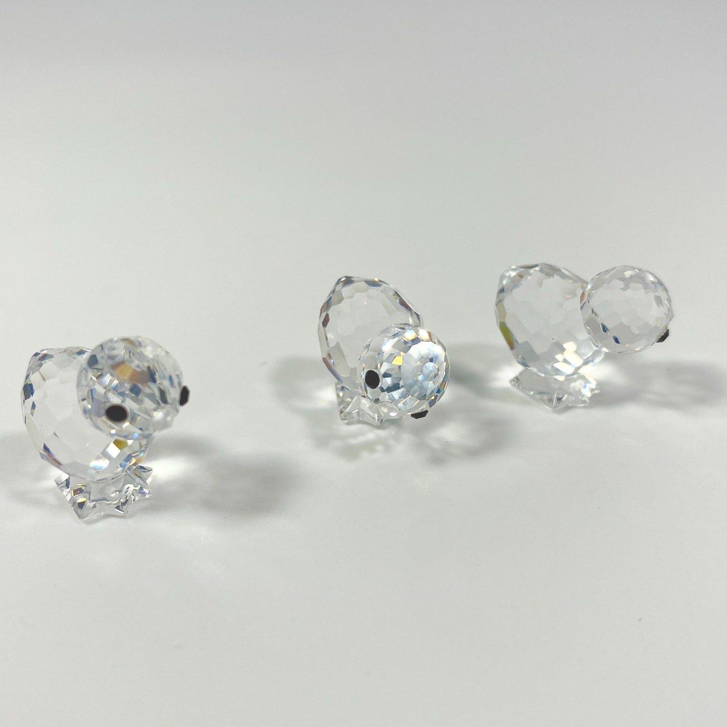 Swarovski Crystal mini Baby Chicken Chicks Set Of 3 With Box Made In Austria