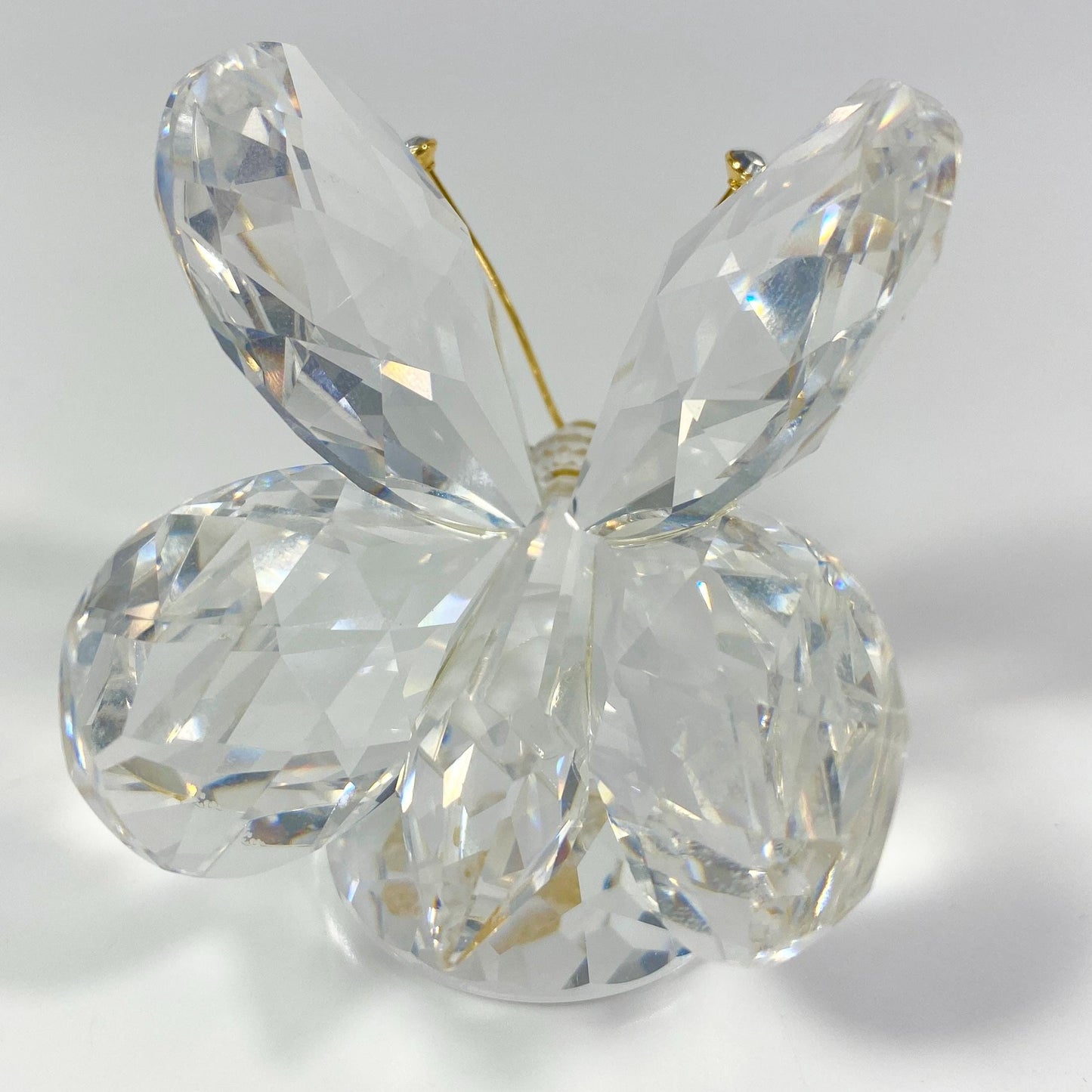 Swarovski large Butterfly figurine with golden antenna with box