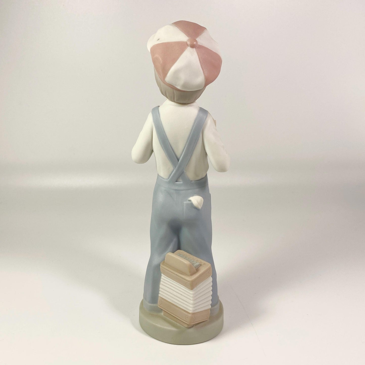 Retired Lladro BOY FROM MADRID Overalls & Accordian #4898 Figurine-Minor Chip