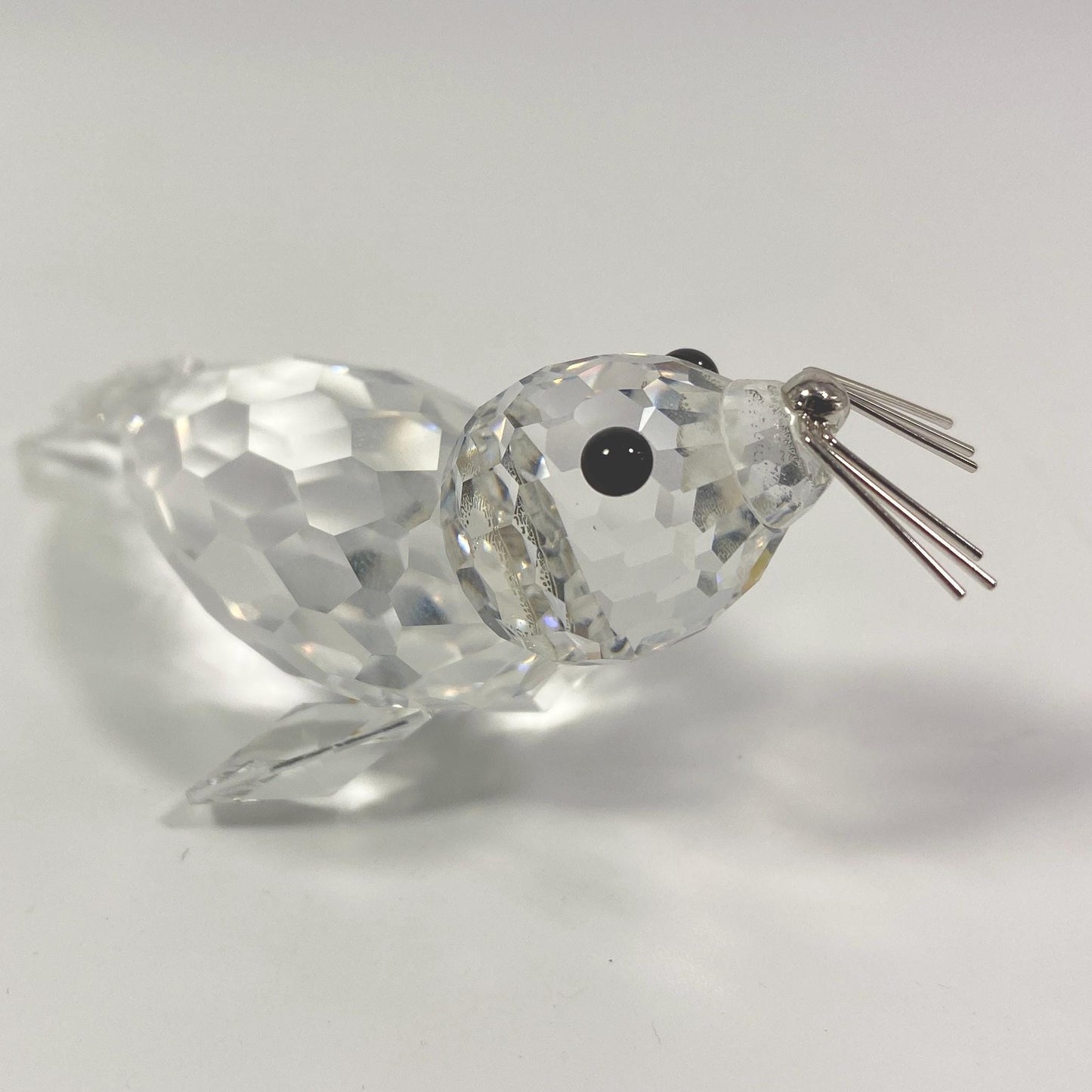 Swarovski large 4 inches Crystal Seal w/ Whiskers Figurine 7646 NR 85