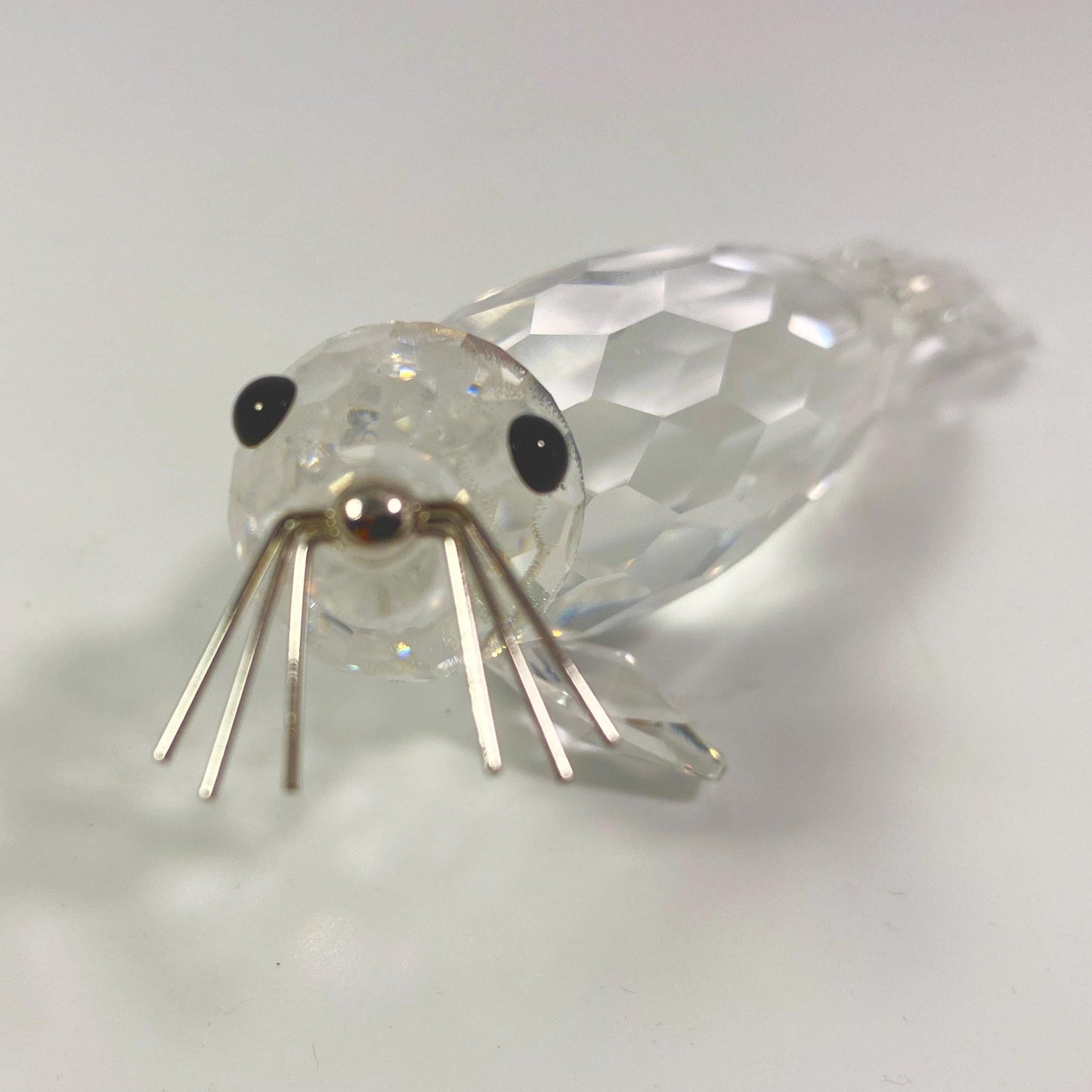 Swarovski large 4 inches Crystal Seal w/ Whiskers Figurine 7646 NR 85