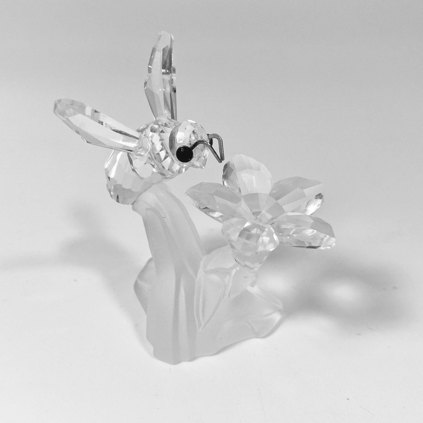 Swarovski Silver Crystal 7615 NR 000 002 Bumble Bee and Flower w/Box