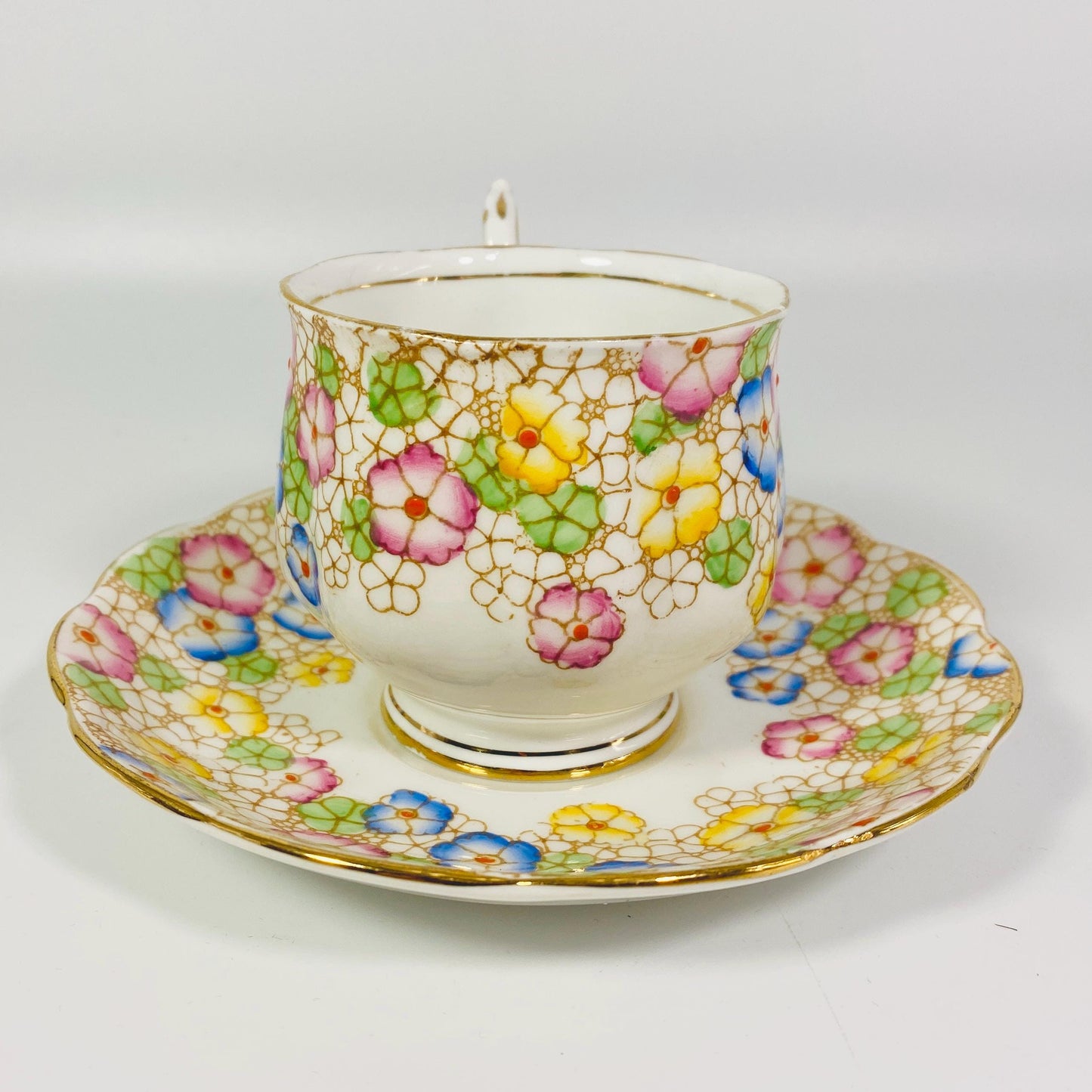 Vintage Royal Albert Tea Cup and Sauce, Floral Poppies