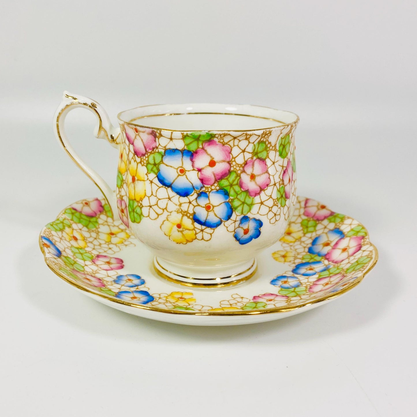 Vintage Royal Albert Tea Cup and Sauce, Floral Poppies