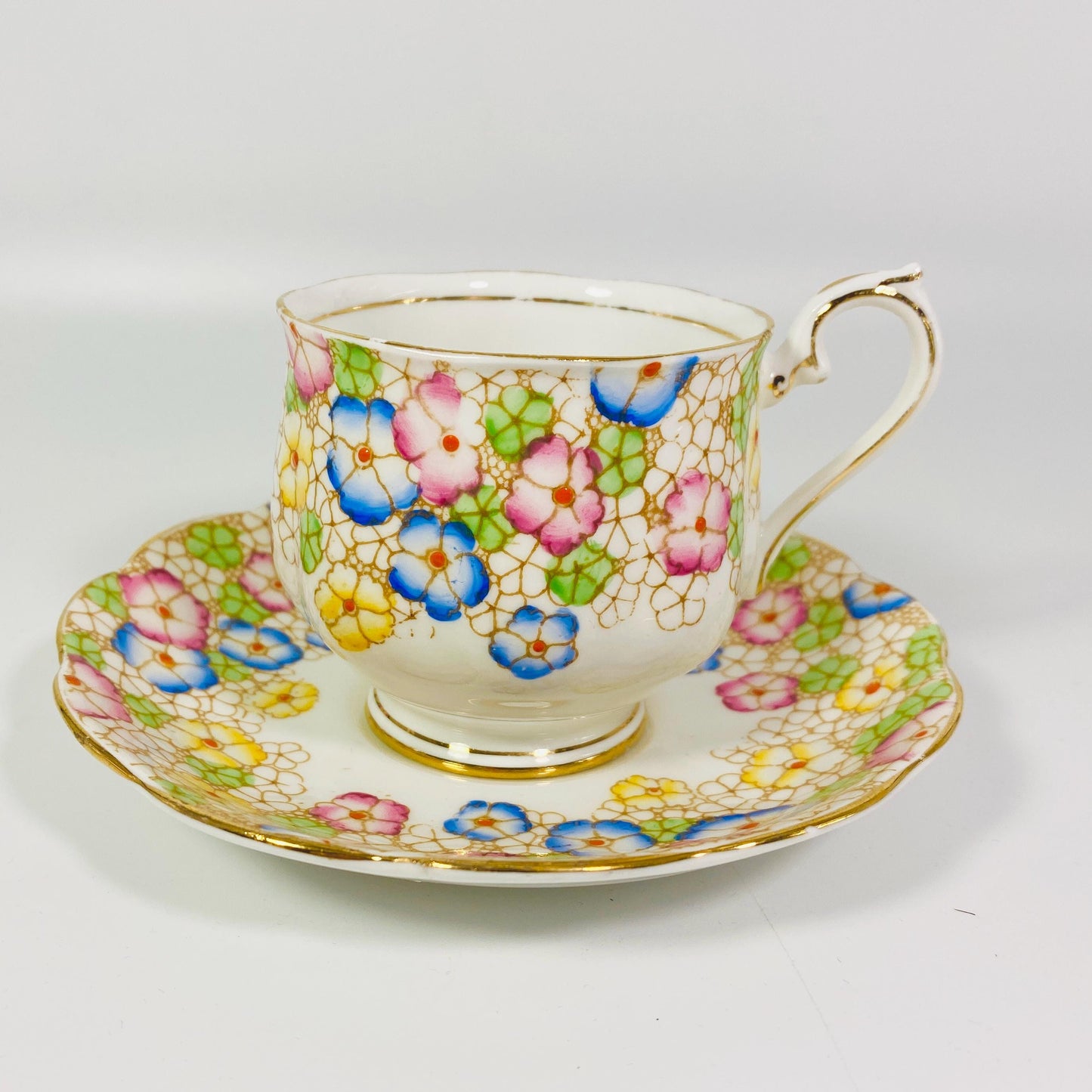 Vintage Royal Albert Tea Cup and Sauce, Floral Poppies