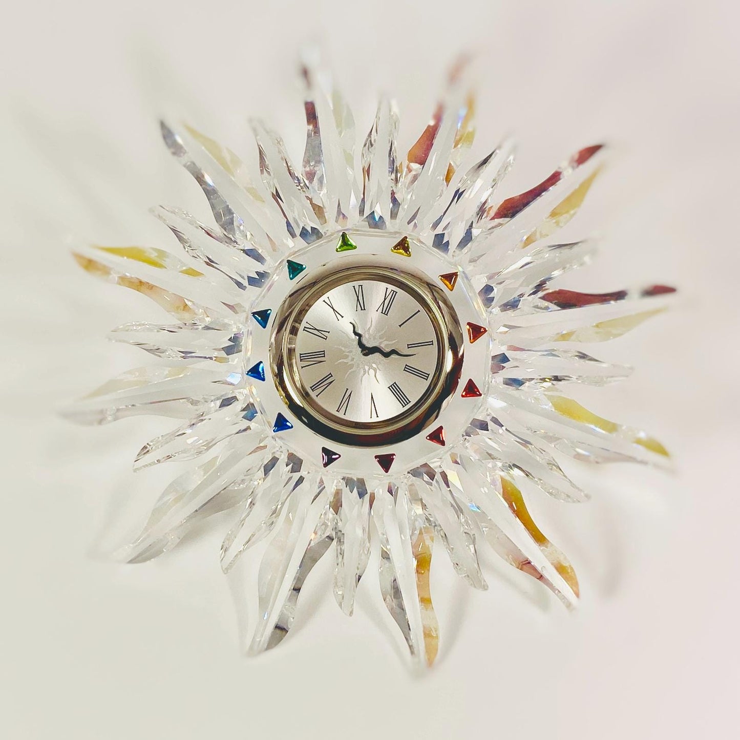 Vintage Swarovski Crystal SOLARIS Table Clock ** With Original Box** 221626