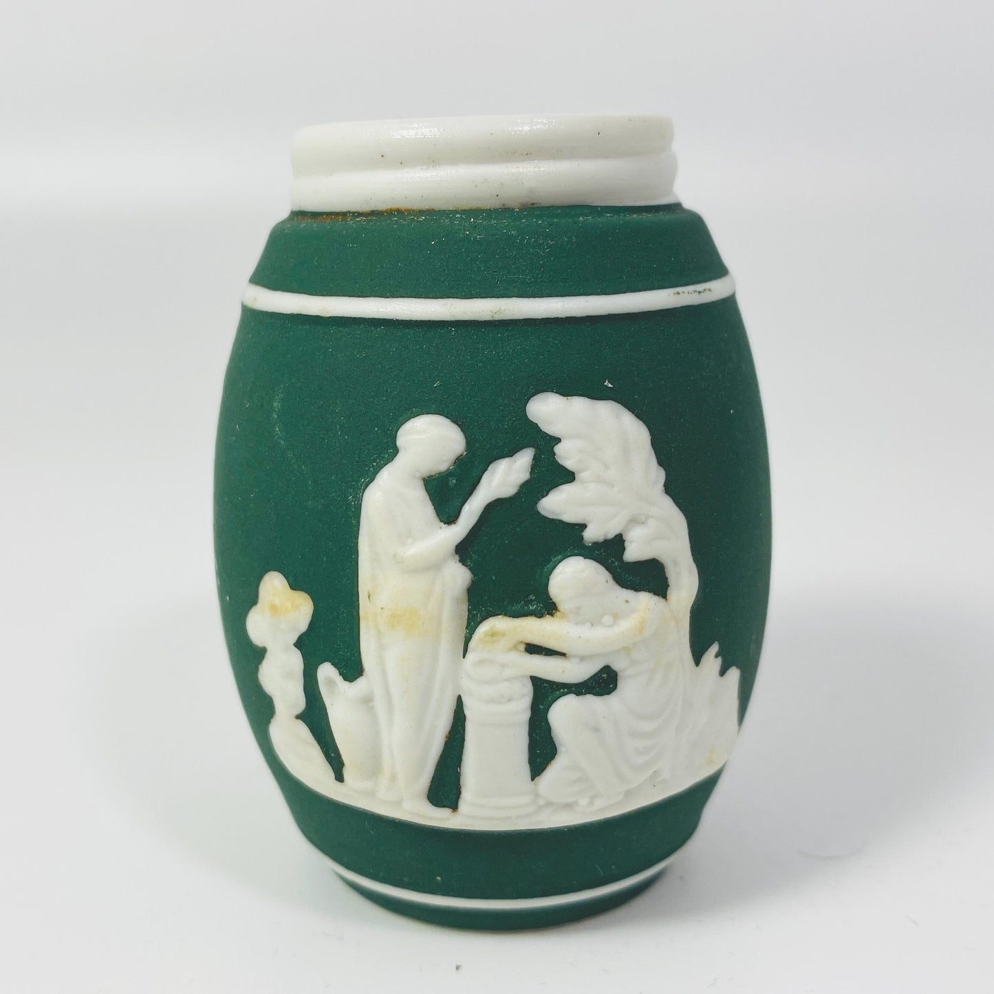 Antique Wedgwood Extremely Rare green unmarked small salt sellers