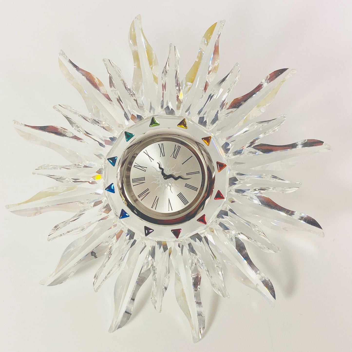 Vintage Swarovski Crystal SOLARIS Table Clock ** With Original Box** 221626
