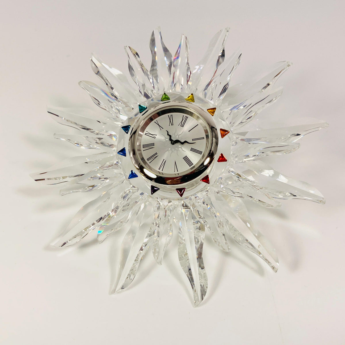 Vintage Swarovski Crystal SOLARIS Table Clock ** With Original Box** 221626